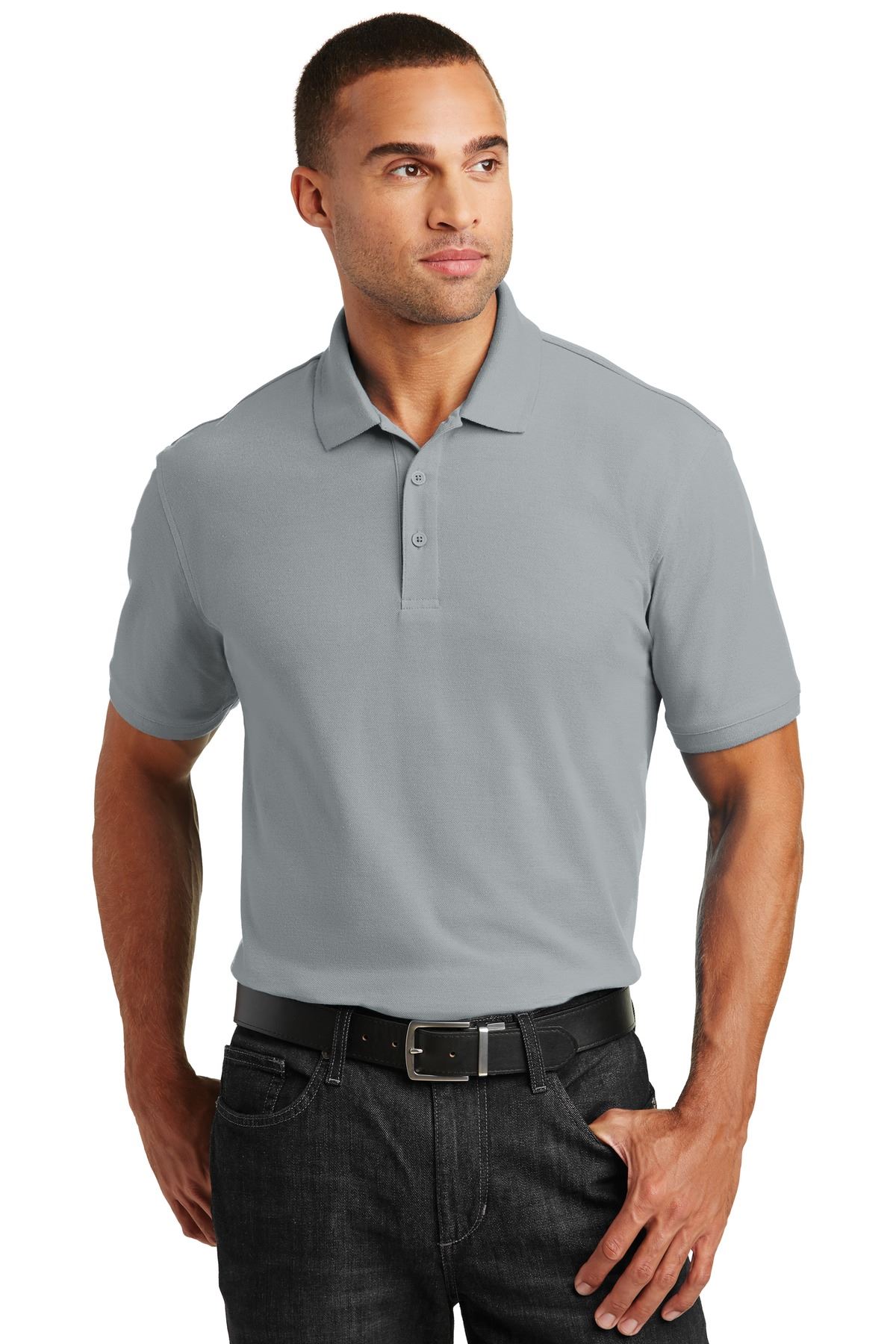 NEW Port Authority Mens 3 Button Placket Core Classic Pique Polo Shirt M-K100 - Picture 18 of 35