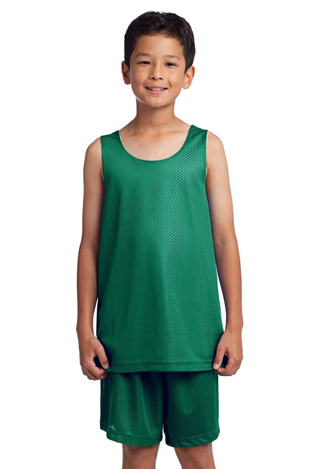 Sport-Tek Youth Basketball PosiCharge Classic Mesh Reversible Tank YST500 - Picture 14 of 25
