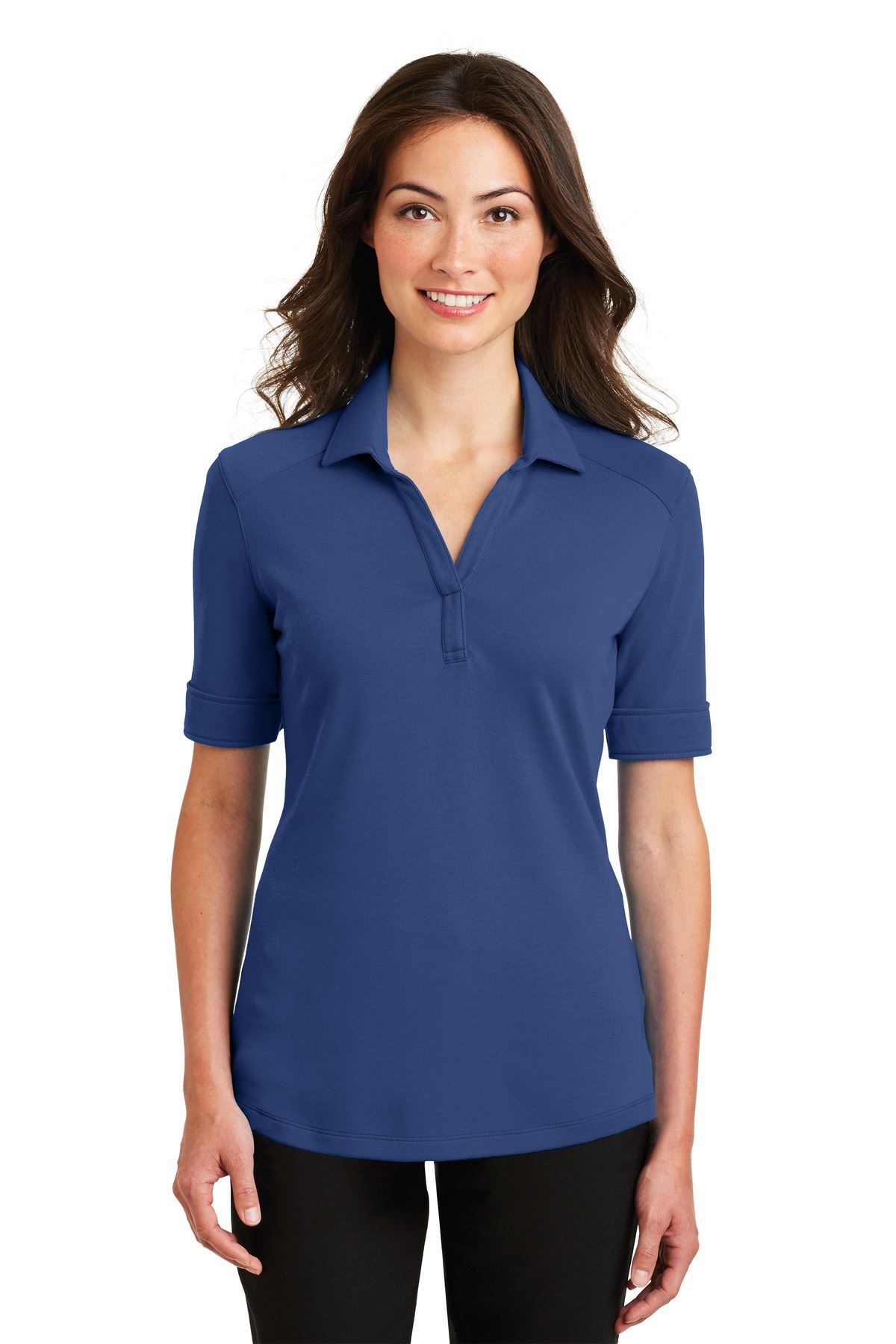 Port Authority Womens Silk Touch Interlock Performance Polo Shirt L5200 - Picture 14 of 21