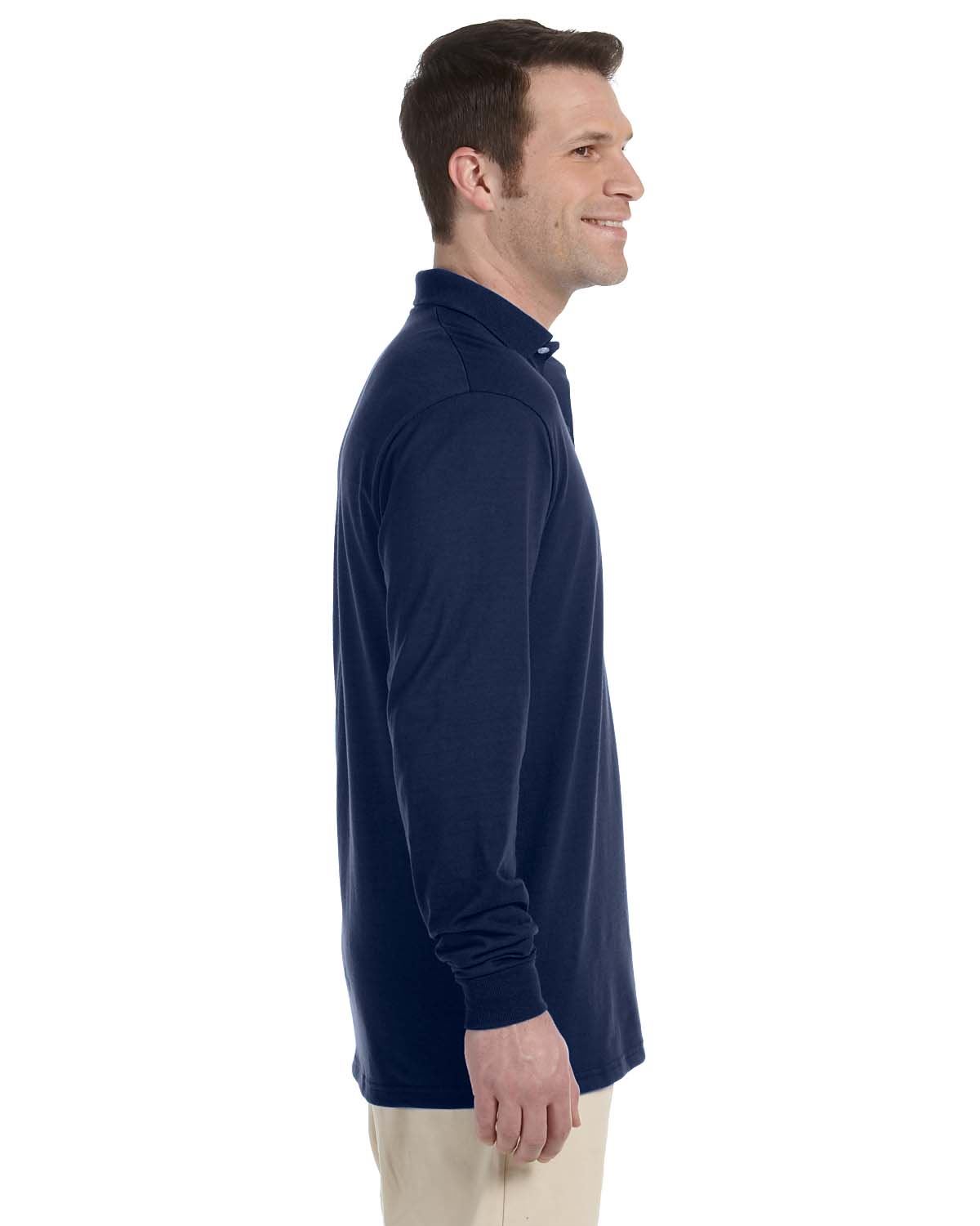 Jerzees Mens Spotshield Long Sleeve Jersey Polo Shirt 437ML - Picture 10 of 22