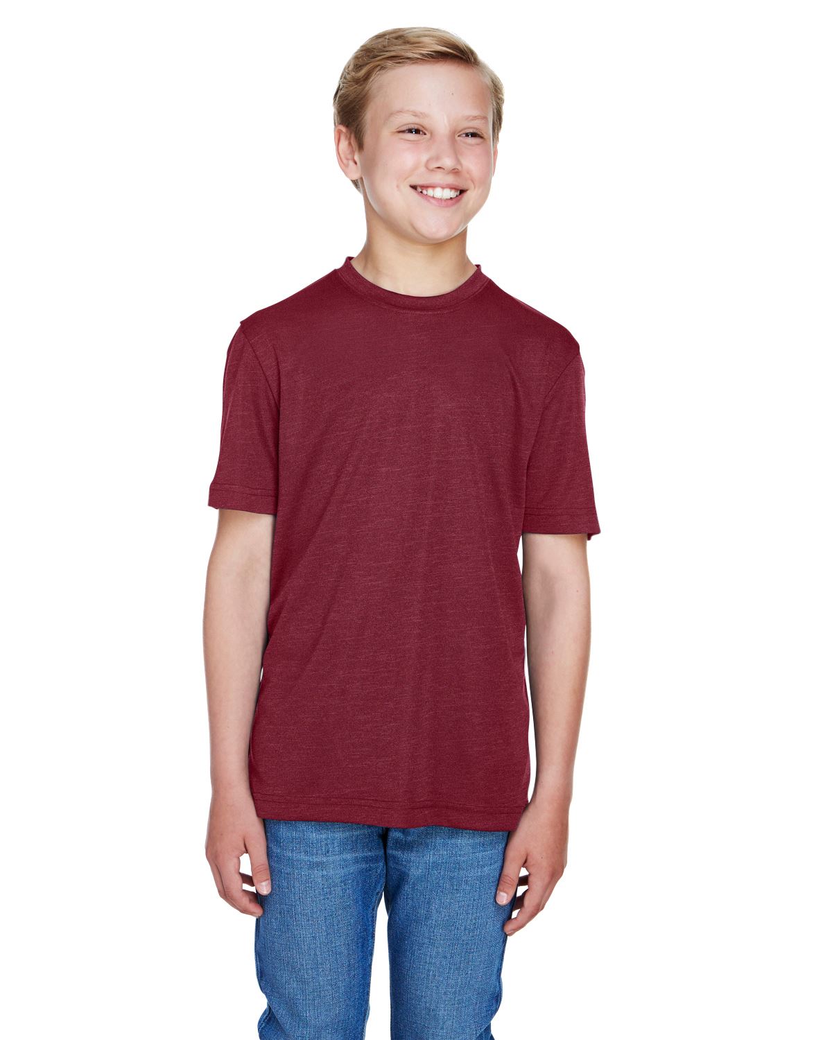 Team 365 T-Shirts Youth Sonic Heather Performance T-Shirt TT11HY - Picture 18 of 26