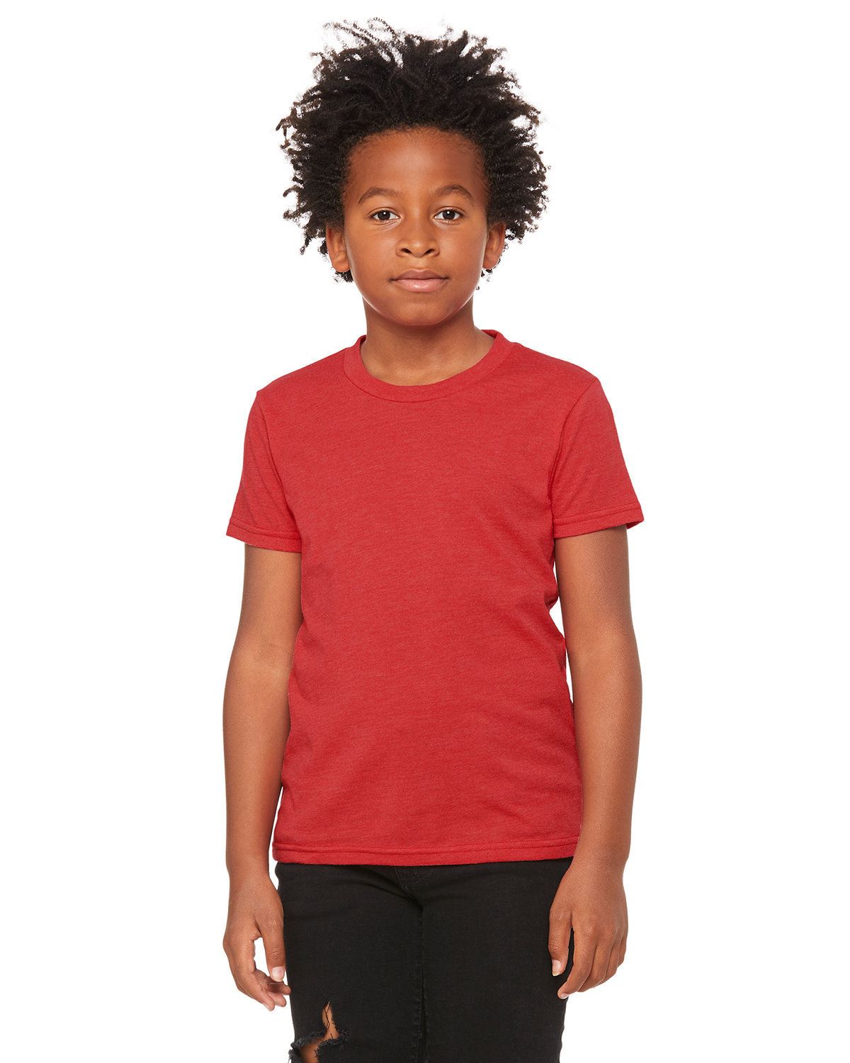 Bella + Canvas Youth Short Sleeve Basic Plain CVC Jersey T-Shirt 3001YCV - Picture 19 of 37