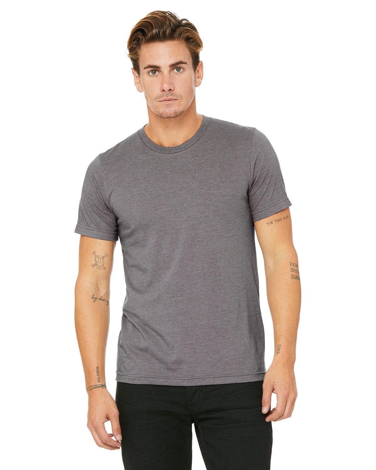 BELLA+CANVAS Unisex Short Sleeve Heather CVC Crew Neck Stylish T-Shirt 3001CVC - Picture 43 of 51