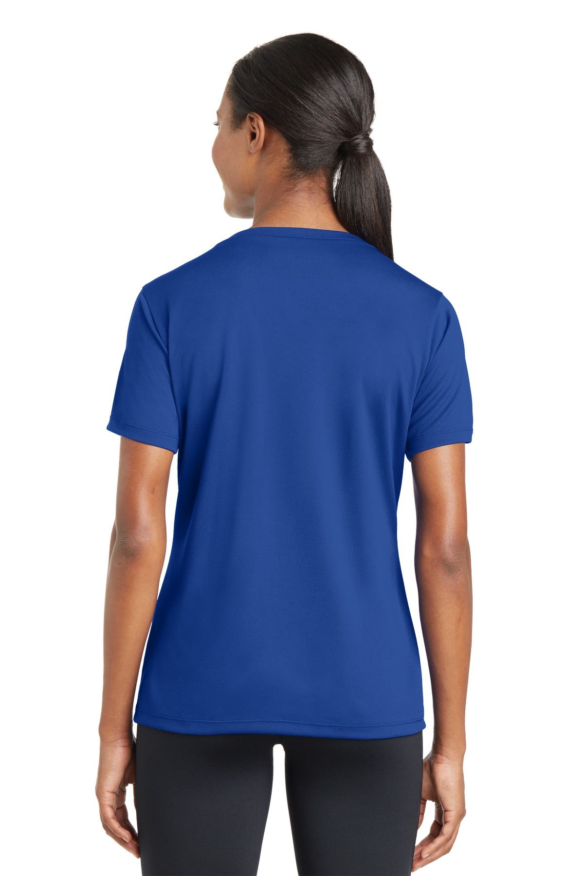 Sport-Tek Women's Dry-Fit V-Neck RacerMesh Moisture Wicking T-Shirt M-LST340 - Picture 36 of 38