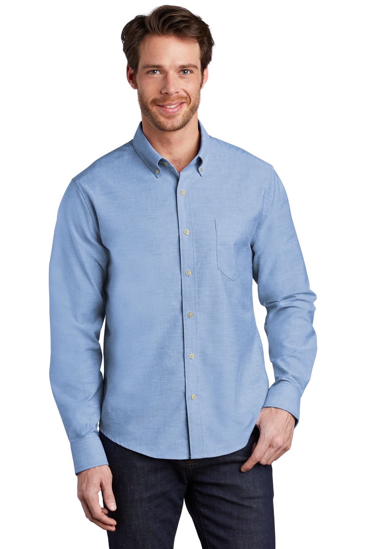 Port Authority Untucked Fit SuperPro Oxford S651 - Picture 7 of 10