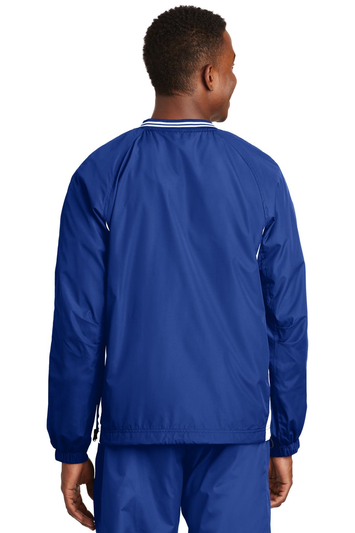 Sport Tek Mens Tipped V Neck Pullover Golf Wind Shirt Jacket M-JST62 - Picture 29 of 29
