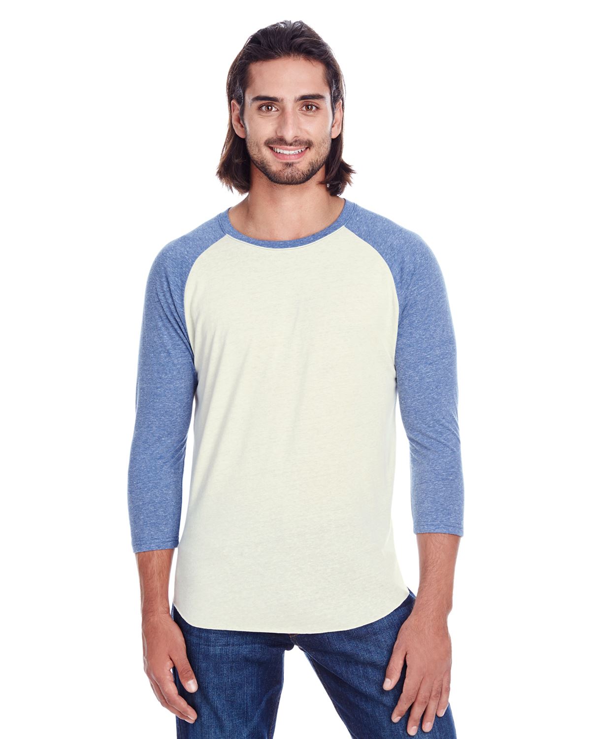 Threadfast Apparel T-Shirts Unisex Triblend 3/4-Sleeve Raglan 302G - Picture 9 of 26
