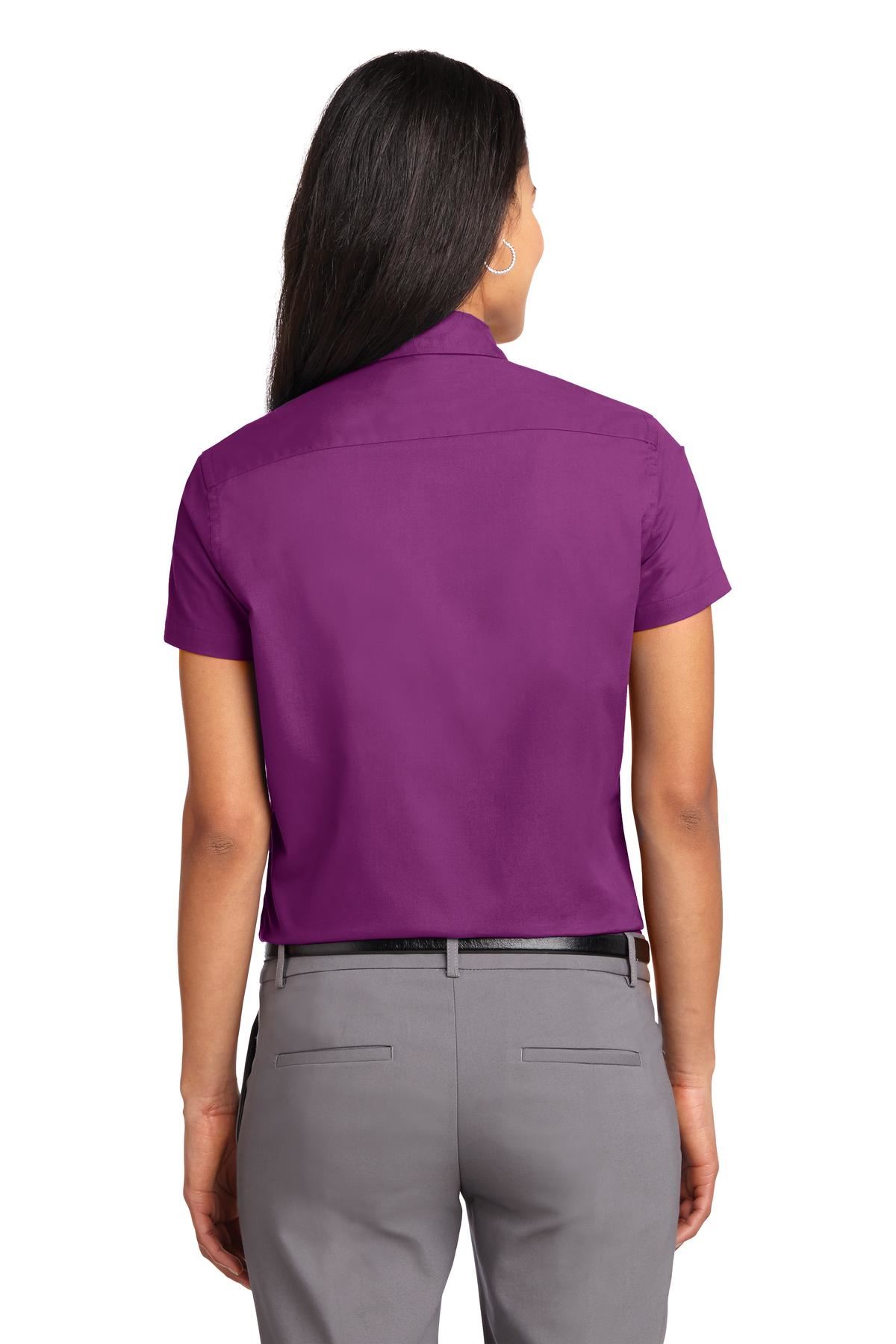 Port Authority Womens Short Sleeve Wrinkle Resistant Easy Care Collar Shirt L508 - Picture 11 of 38