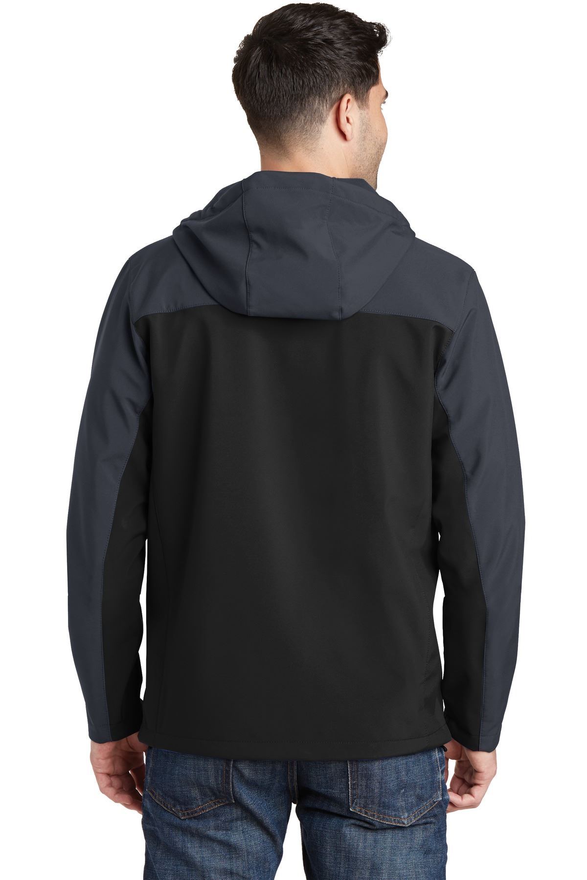 Port Authority Mens Long Sleeve Hooded Core Soft Shell Jacket With Pockets J335