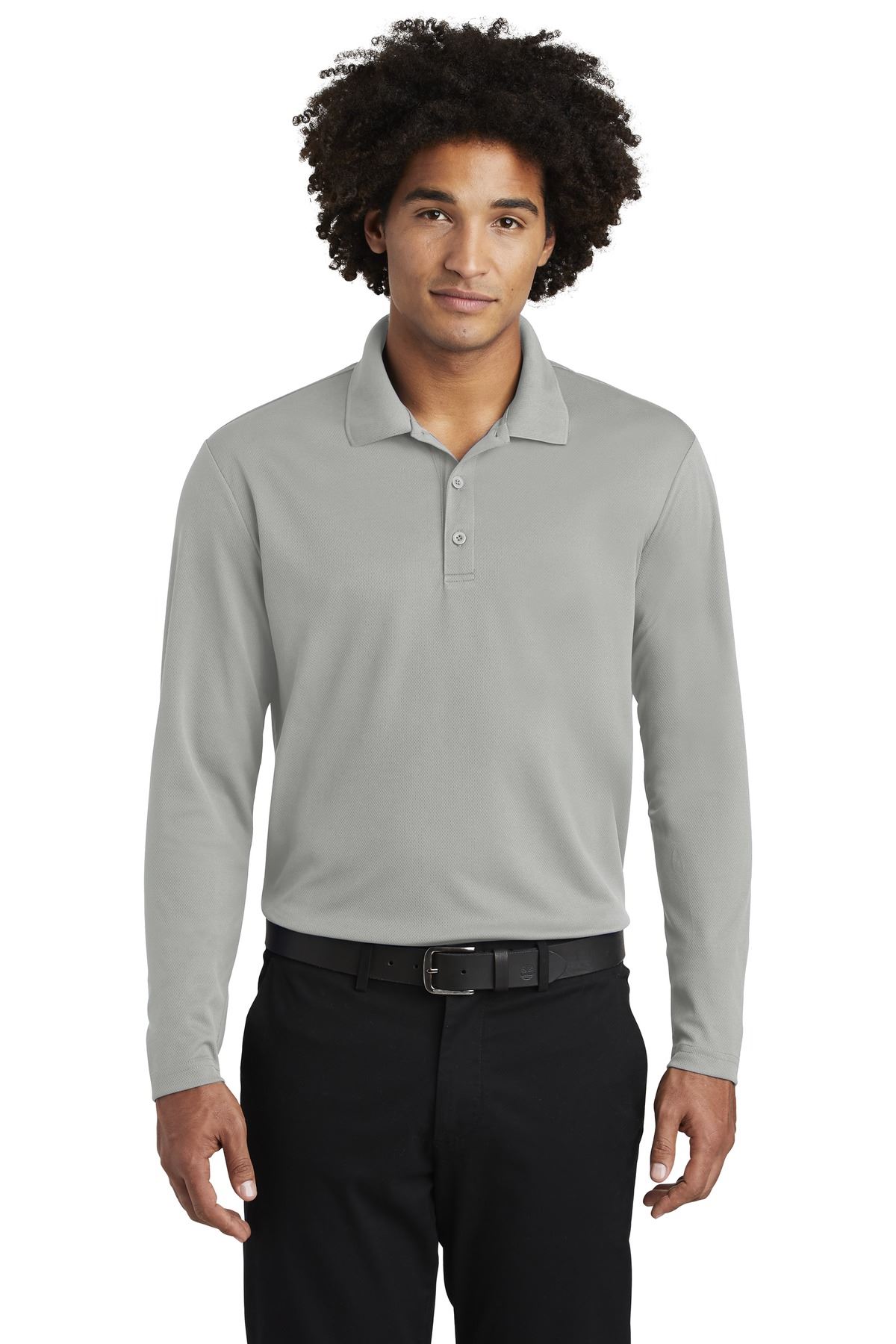 Sport-Tek Mens Long Sleeves Dry Fit  Performance Golf Polo T-Shirt ST640LS - Picture 10 of 19