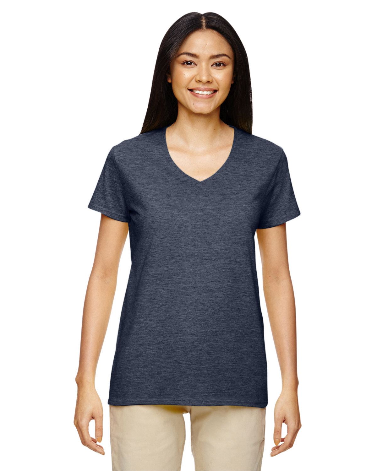 NEW Gildan Women's Heavy Cotton Short Sleeves Ladies V-Neck T-Shirt M-G500VL - Picture 12 of 27