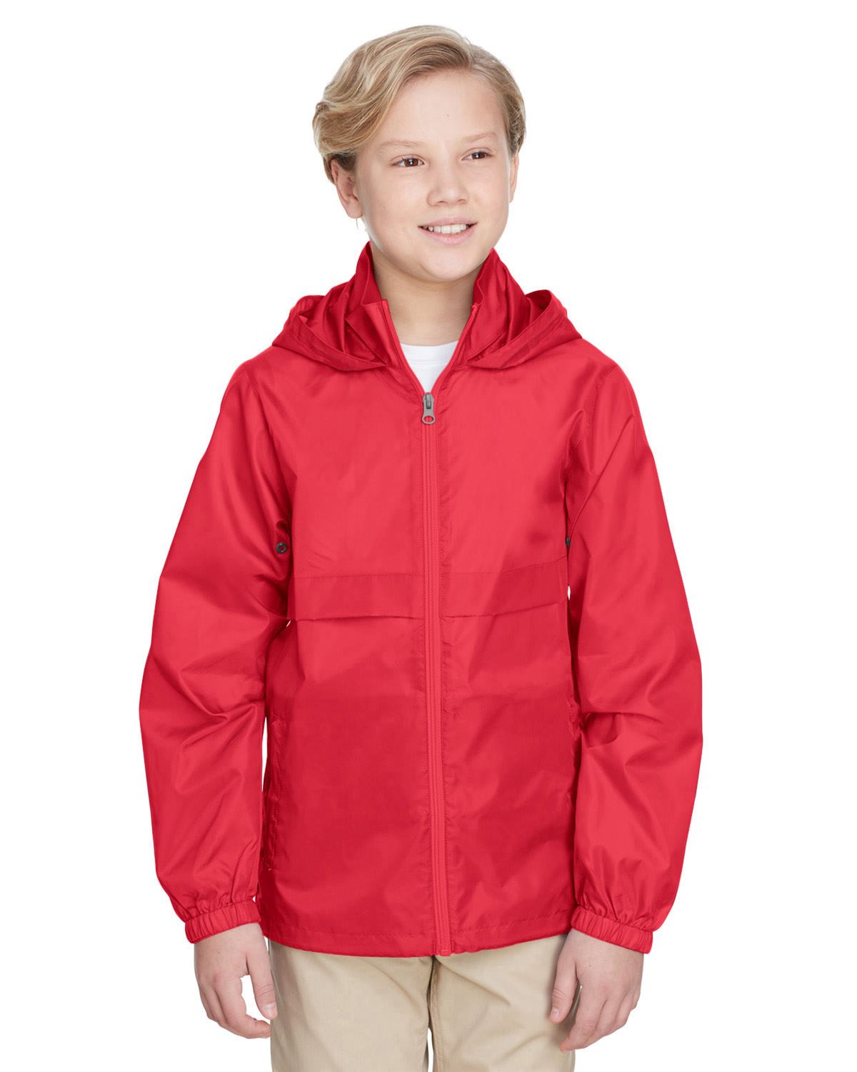 Team 365 Boys Lightweight Jacket Full Zip Water Resistant Finish TT73Y - Picture 27 of 35