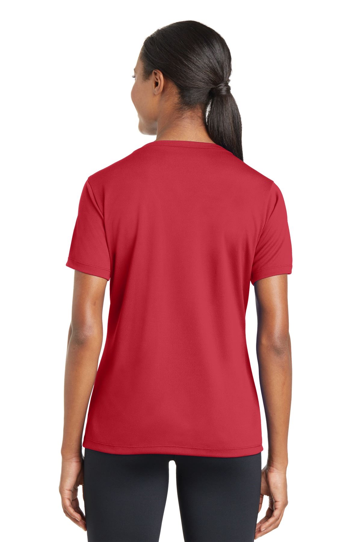 Sport-Tek Women's Dry-Fit V-Neck RacerMesh Moisture Wicking T-Shirt M-LST340 - Picture 34 of 38