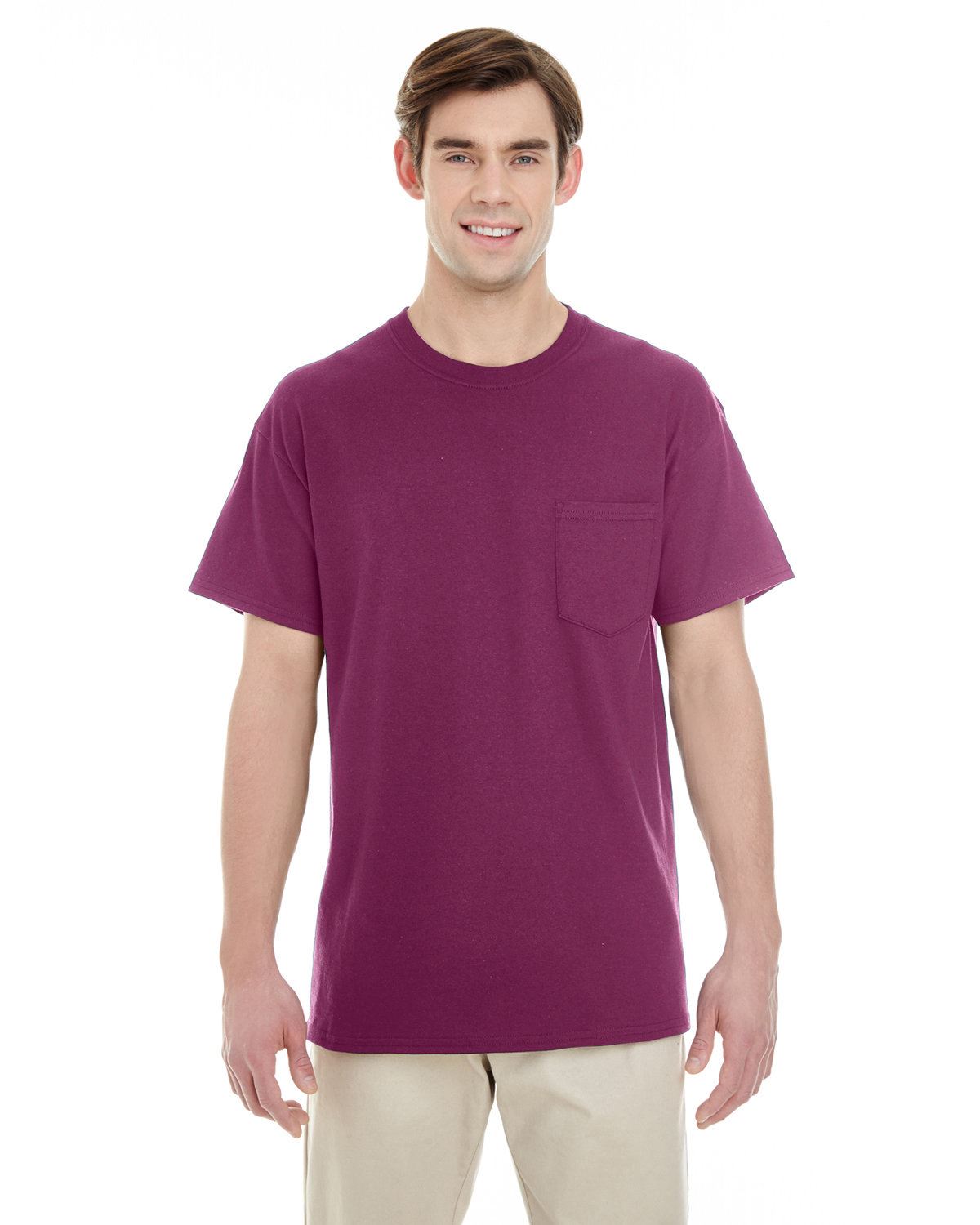 Gildan Mens Heavy Cotton Double Needle Pocket T-Shirt G530 5300 - Picture 15 of 41