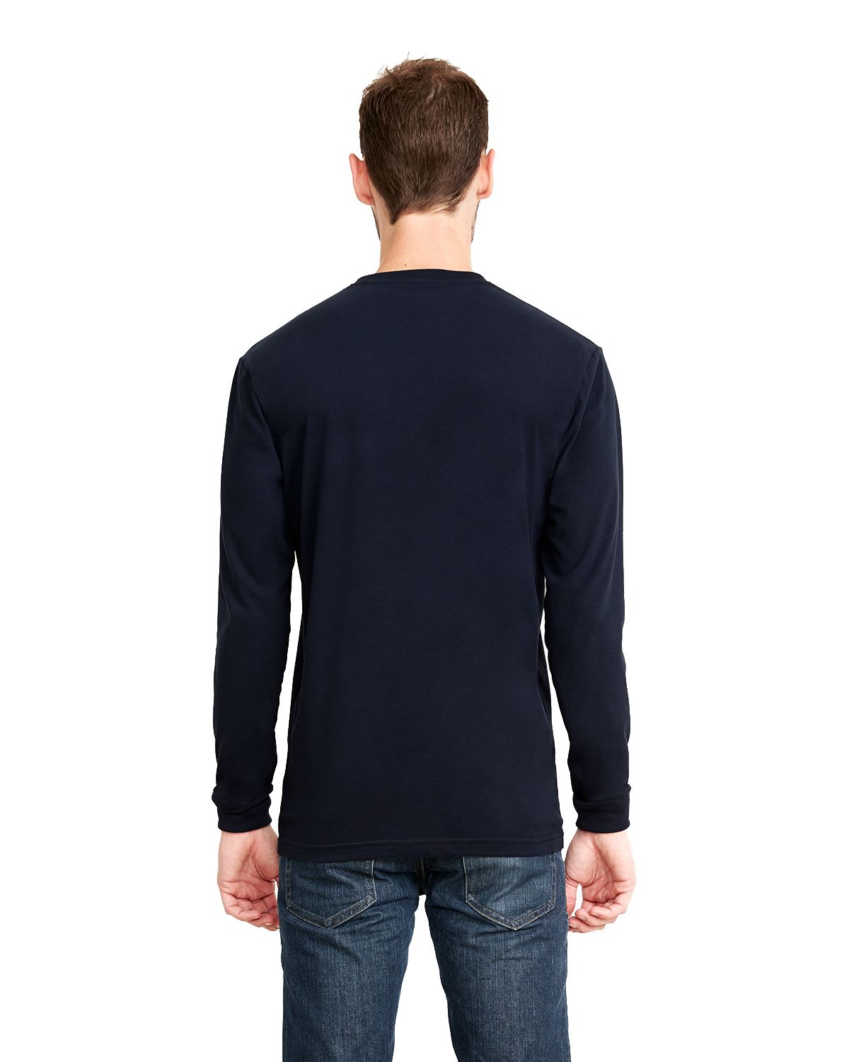 Next Level Men's Premium Fit Sueded Long Sleeve Crew neck TShirt M
