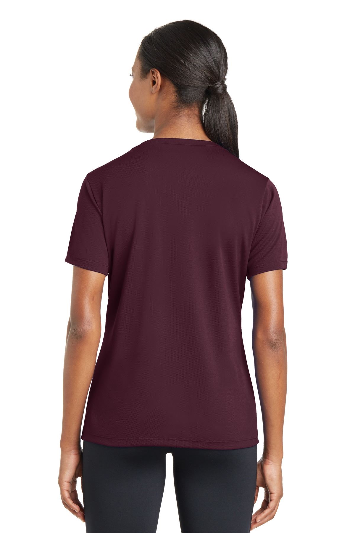 Sport-Tek Women's Dry-Fit V-Neck RacerMesh Moisture Wicking T-Shirt M-LST340 - Picture 18 of 38