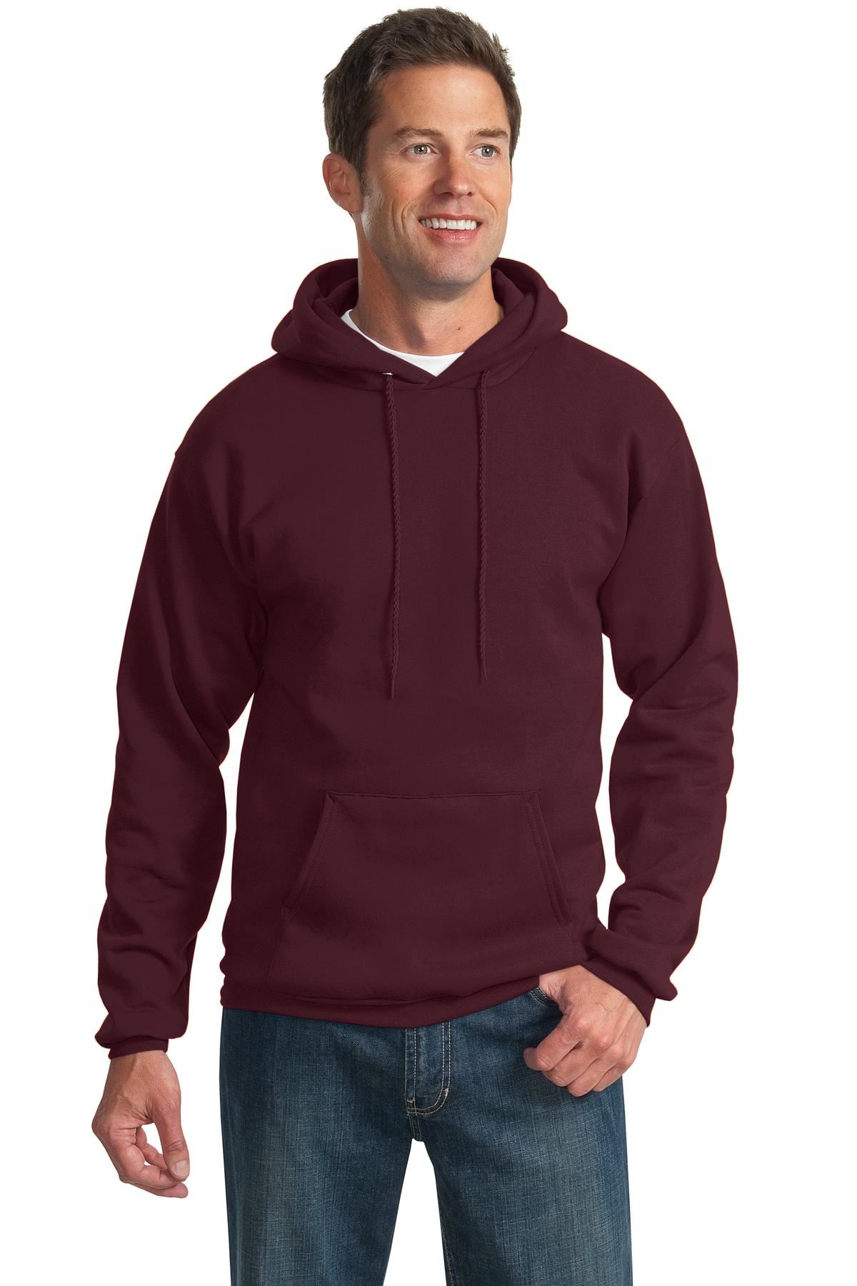 Port & Company 9oz Mens Pullover Hooded Sweatshirt Front Pockets PC90H - Picture 24 of 41