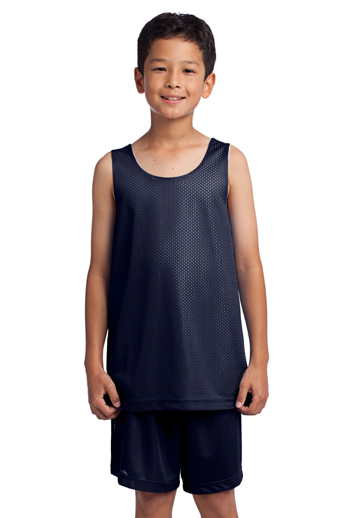 Sport-Tek Youth Basketball PosiCharge Classic Mesh Reversible Tank YST500 - Picture 20 of 25