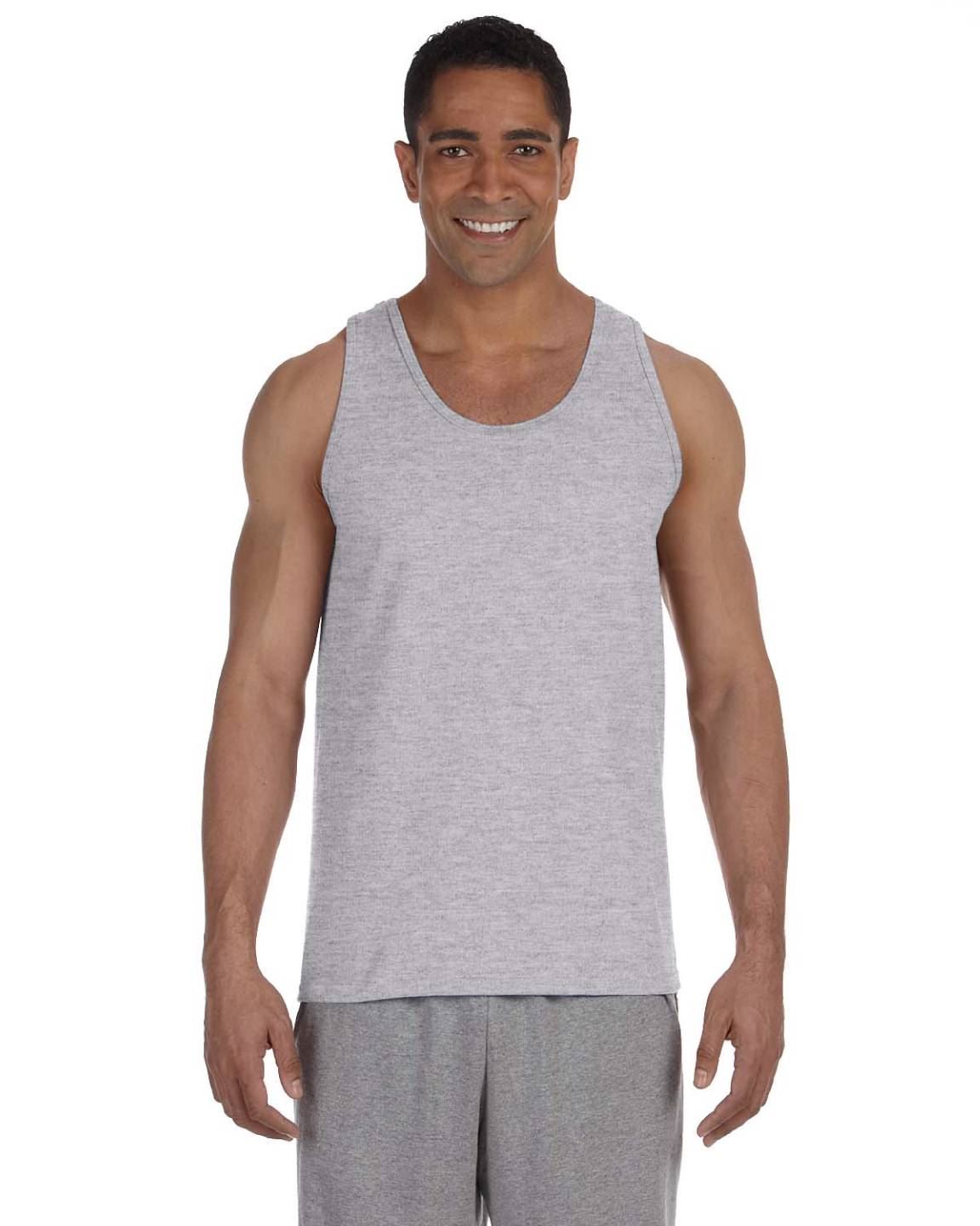 Gildan Mens Tank Top 100% Ultra Cotton Preshrunk 6 oz T-Shirt S-2XL G220 - Picture 27 of 30