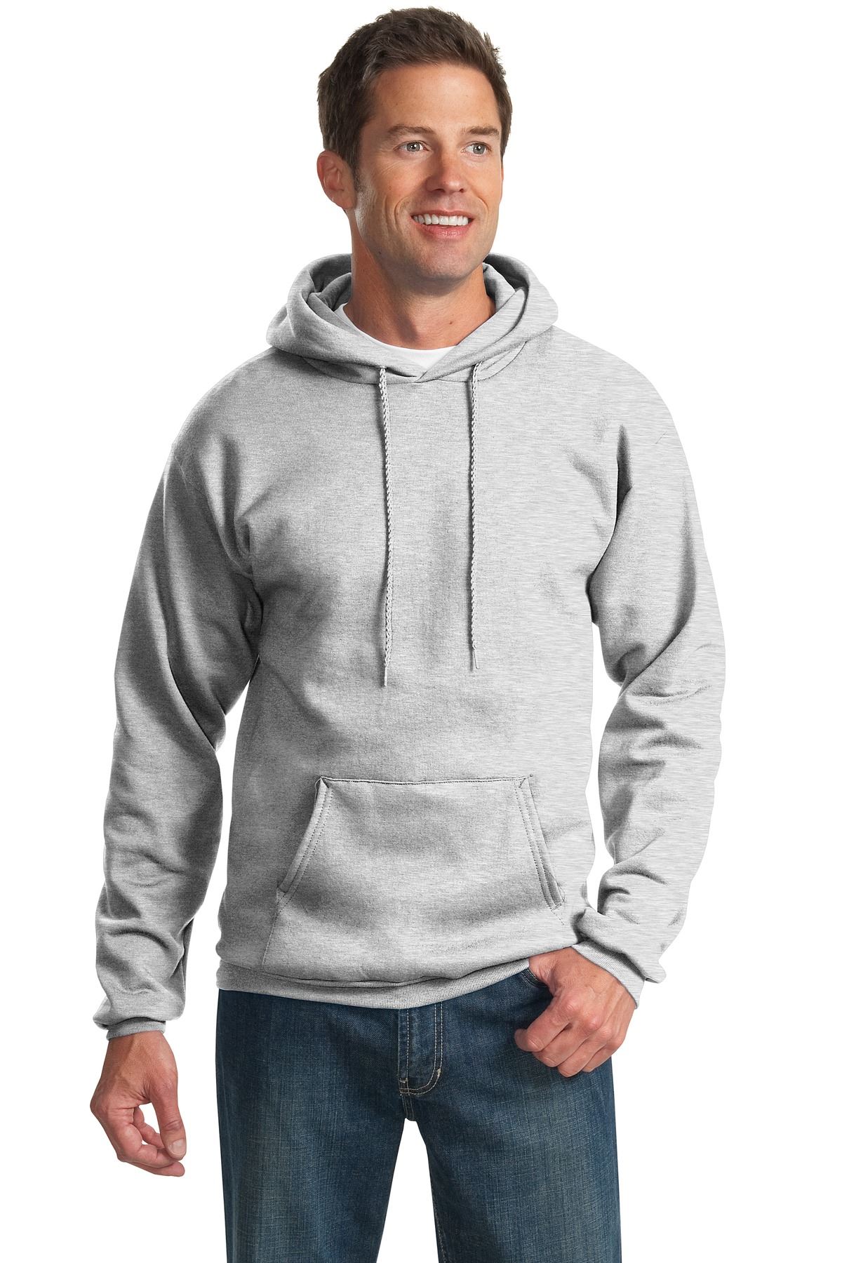 Port & Company 9oz Mens Pullover Hooded Sweatshirt Front Pockets PC90H - Picture 4 of 41