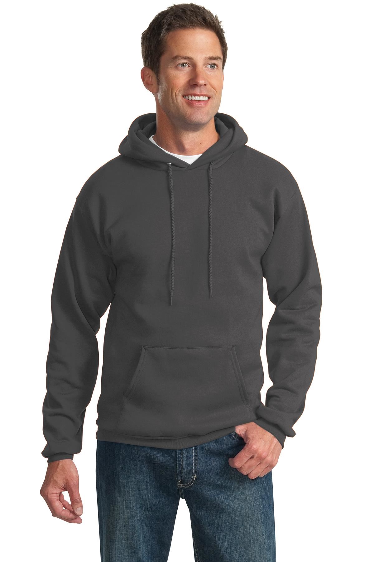 Port & Company 9oz Mens Pullover Hooded Sweatshirt Front Pockets PC90H - Picture 10 of 41