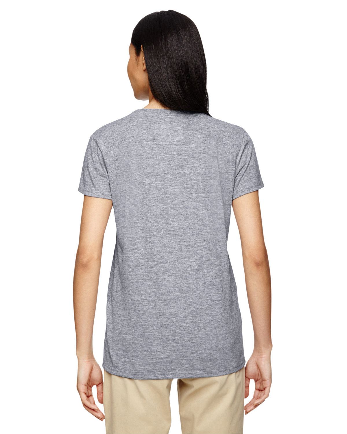 NEW Gildan Women's Heavy Cotton Short Sleeves Ladies V-Neck T-Shirt M-G500VL - Picture 10 of 27