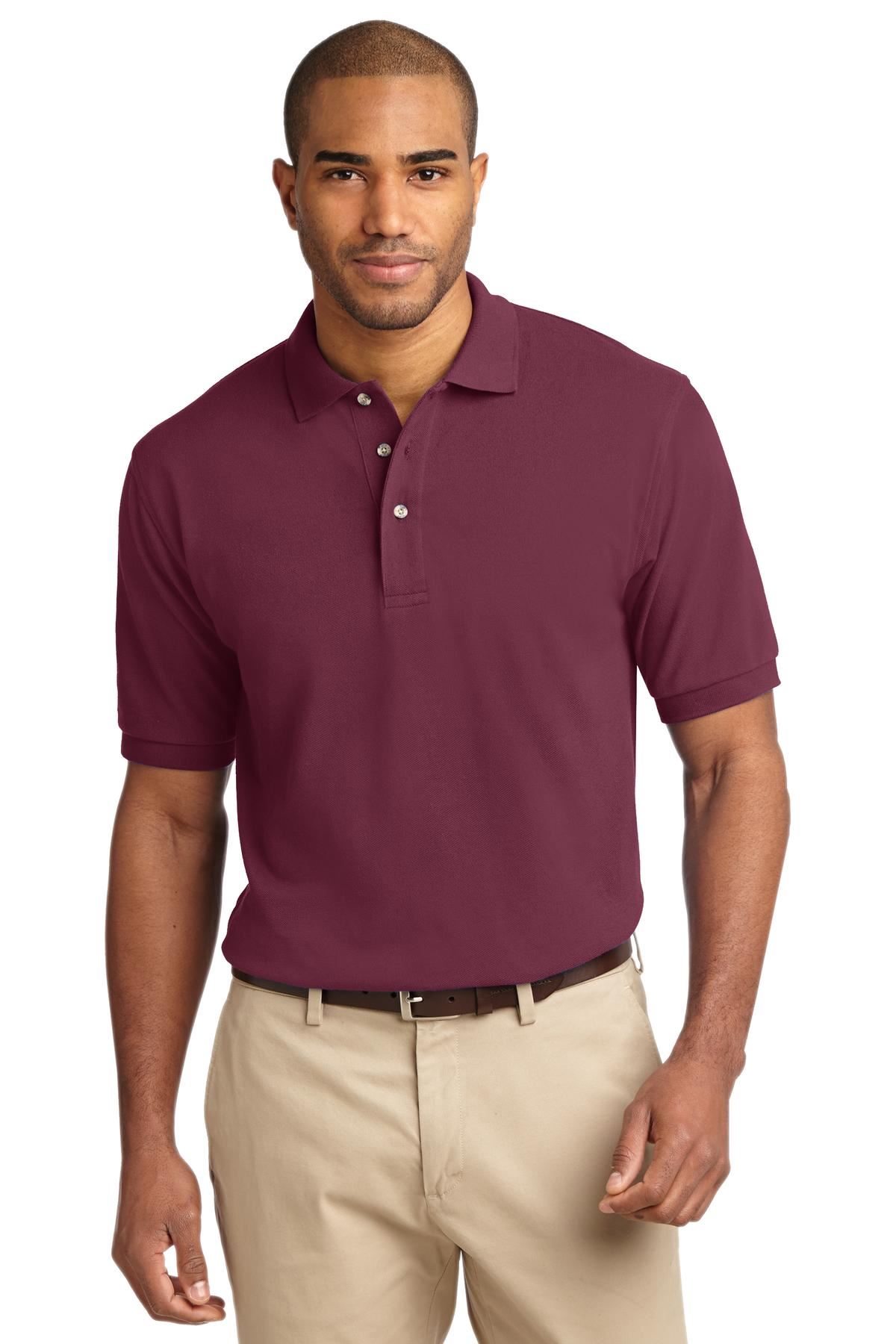Port Authority Mens Short Sleeve Heavyweight Cotton Pique Polo Shirt K420 - Picture 6 of 42
