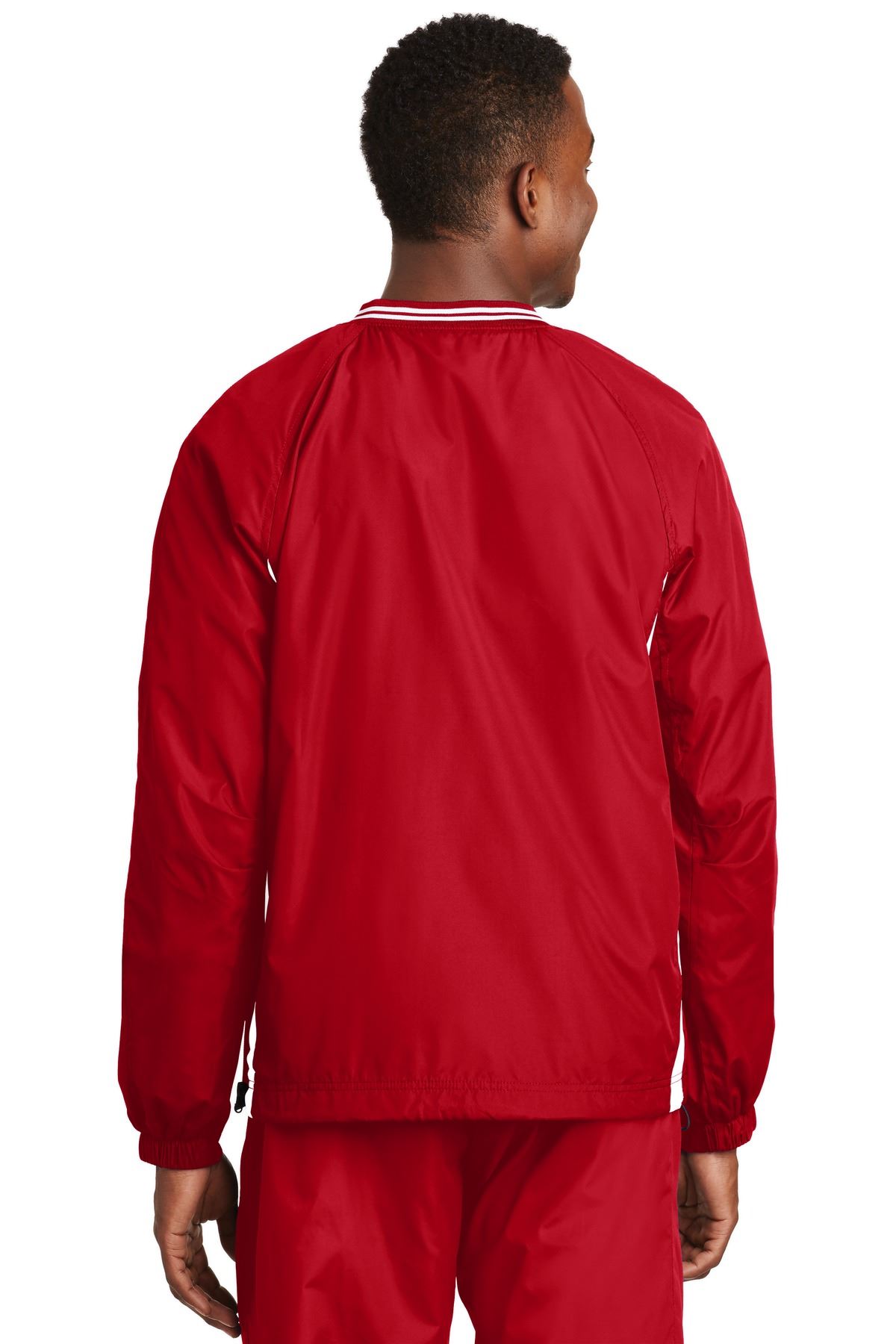 Sport Tek Mens Tipped V Neck Pullover Golf Wind Shirt Jacket M-JST62 - Picture 27 of 29