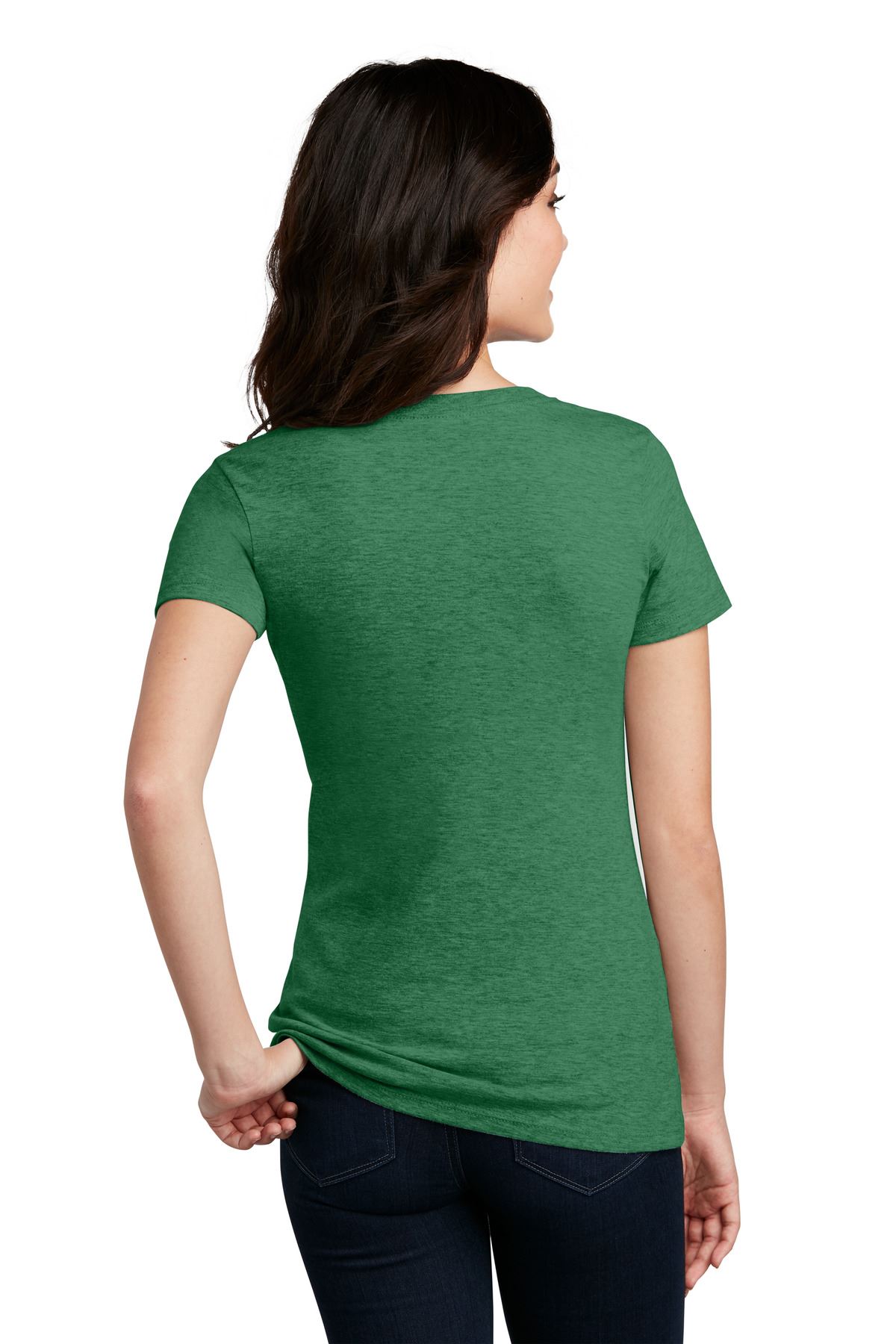 District Womens Short Sleeve Perfect Blend V Neck Stylish T-Shirt DM1190L - Picture 20 of 44