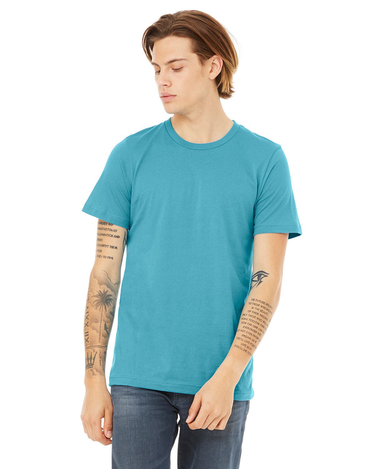 BELLA+CANVAS Unisex Short Sleeve Heather CVC Crew Neck Stylish T-Shirt 3001CVC - Picture 7 of 51