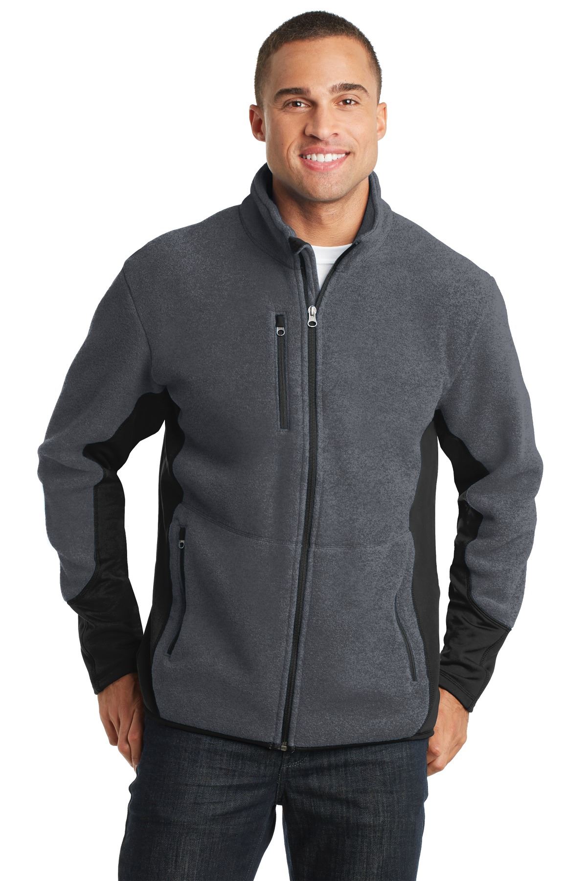 Port Authority Men's 100% Polyester R-Tek Pro Fleece Full-Zip Jacket F227 - Picture 6 of 9