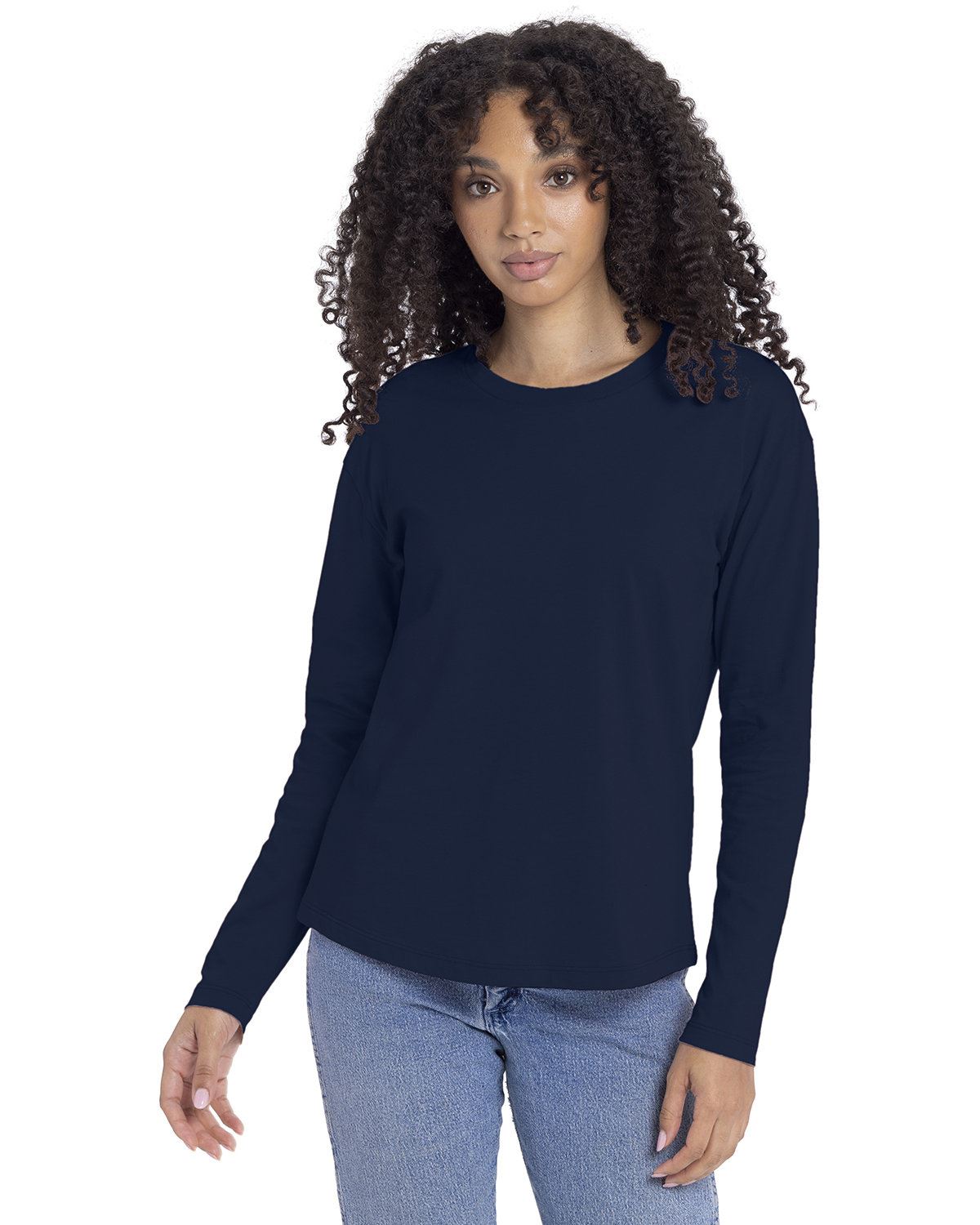 Next Level Apparel Ladies Ring-Spun Cotton Relaxed Long Sleeve T-Shirt 3911NL - Picture 12 of 20