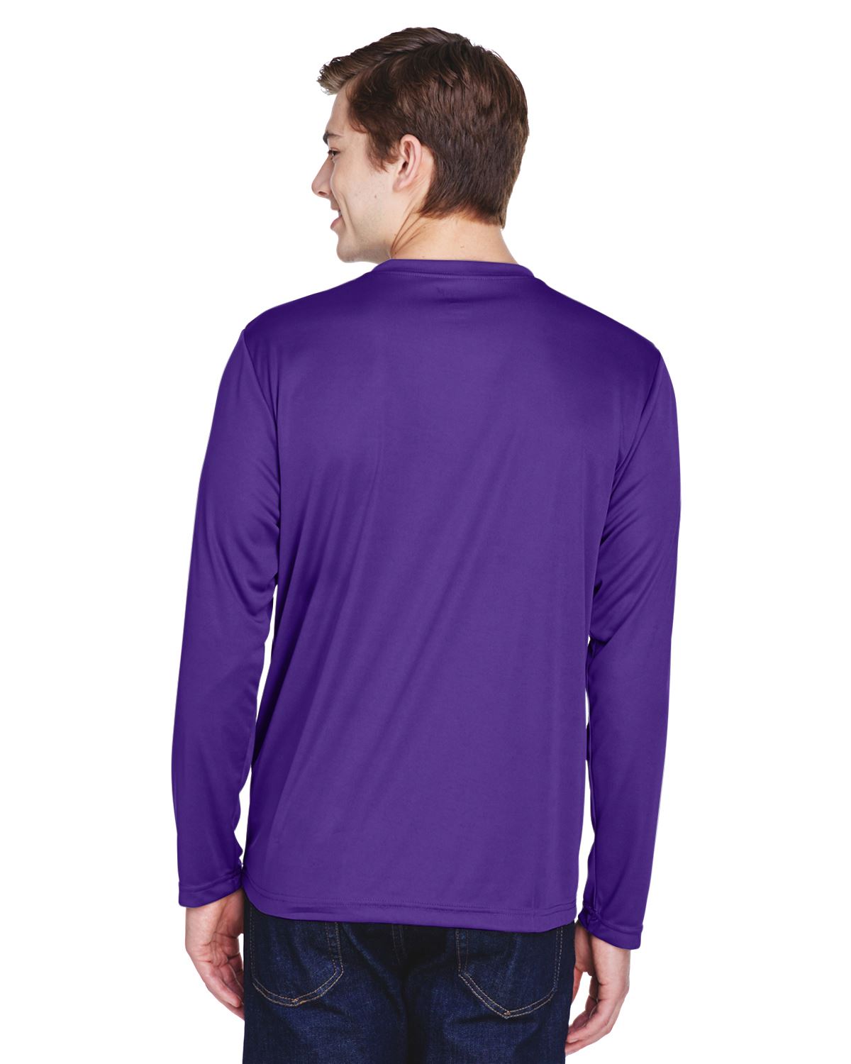 Team 365 Mens Long Sleeve T-Shirt Dri-Fit Performance Workout UV Protect TT11L - Picture 31 of 41