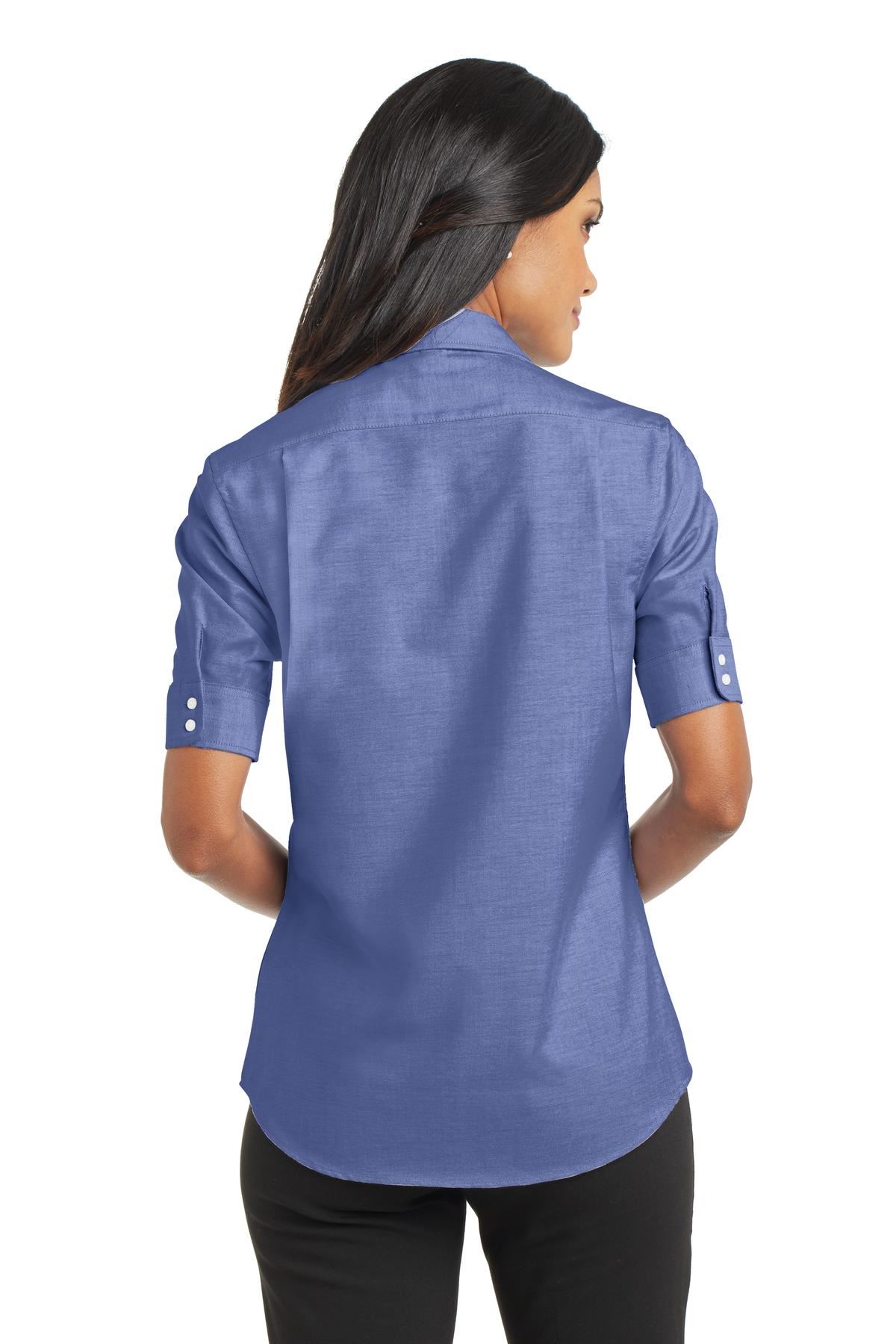 Port Authority Womens Short Sleeve SuperPro Oxford Dress Shirt L659 - Picture 7 of 11