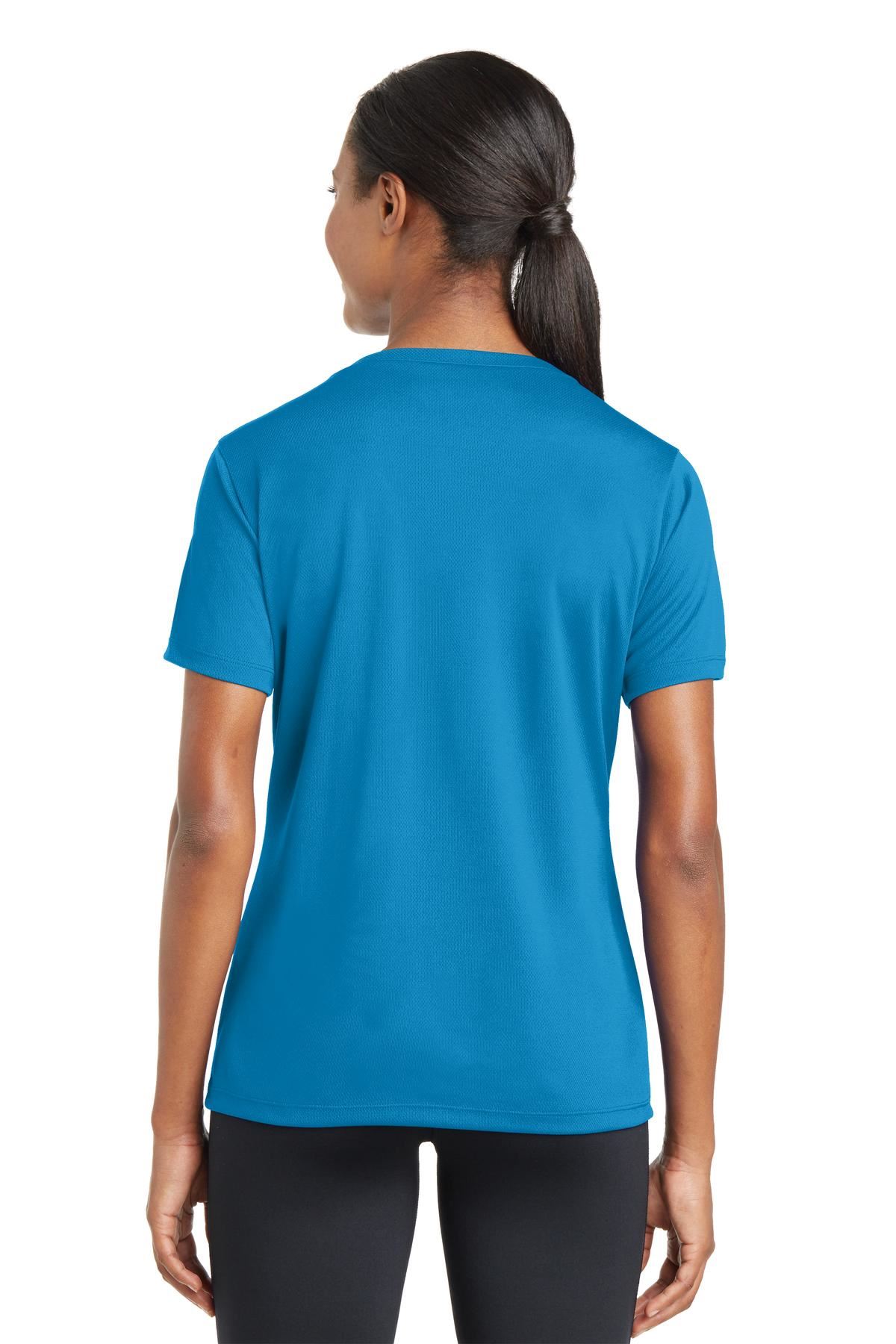 Sport-Tek Women's Dry-Fit V-Neck RacerMesh Moisture Wicking T-Shirt M-LST340 - Picture 26 of 38