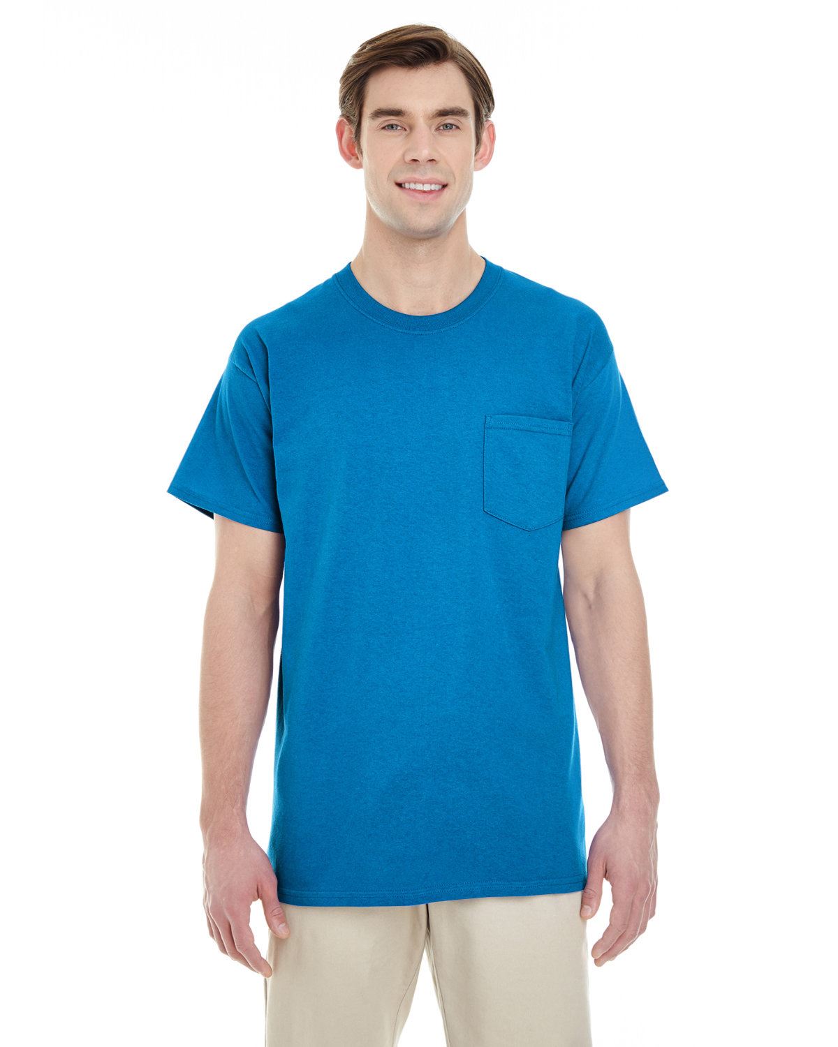 Gildan Mens Heavy Cotton Double Needle Pocket T-Shirt G530 5300 - Picture 33 of 41