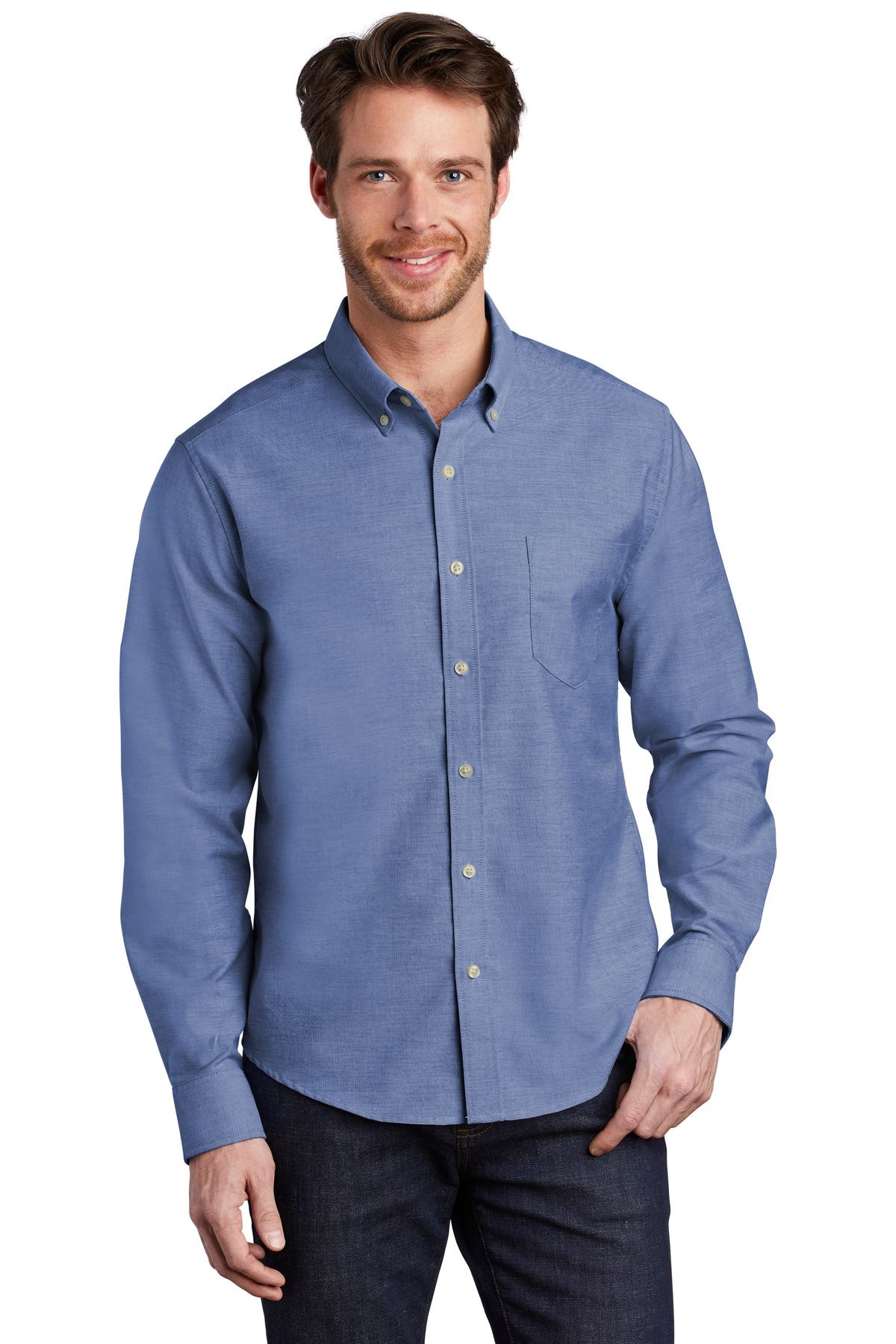Port Authority Untucked Fit SuperPro Oxford S651 - Picture 5 of 10