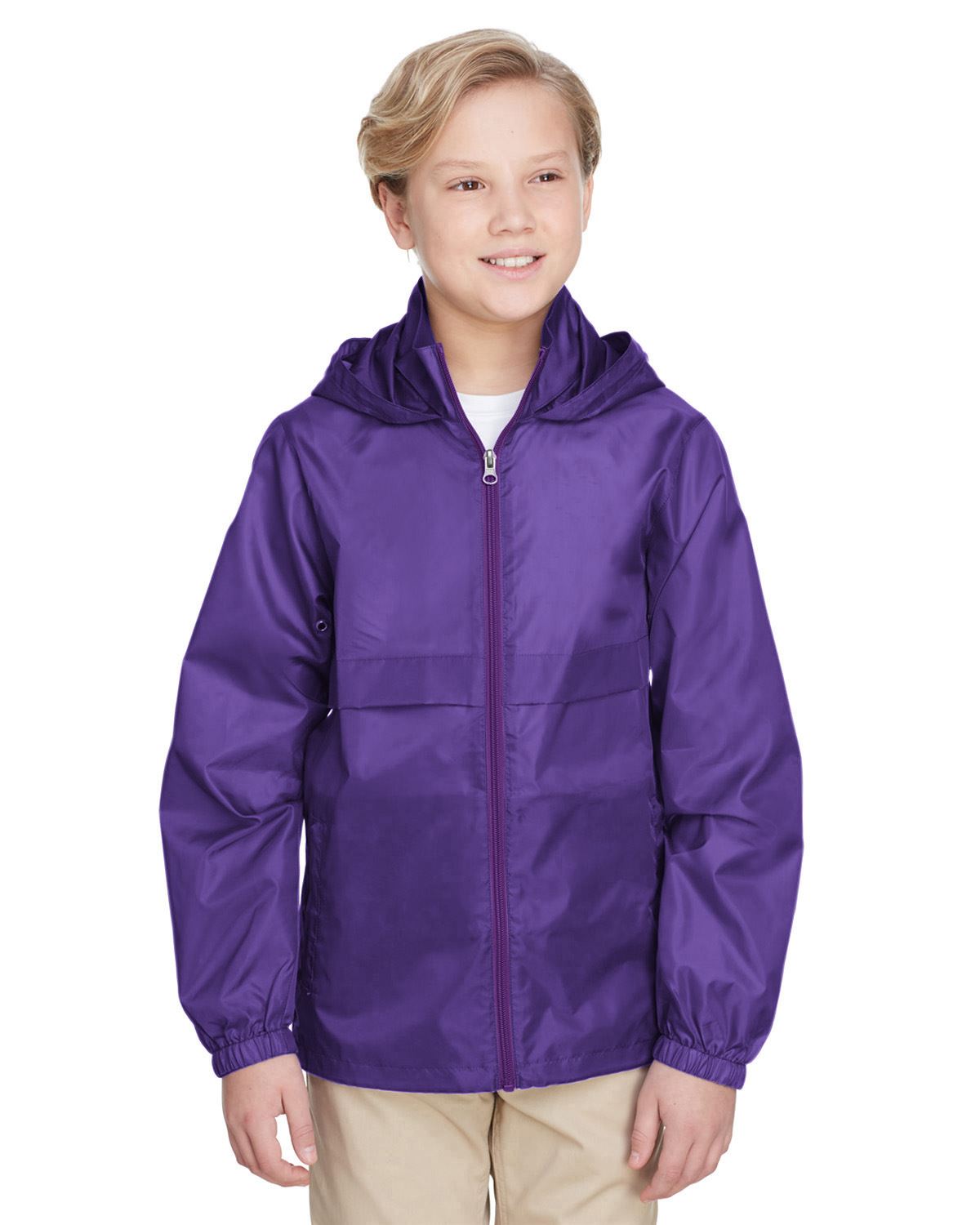 Team 365 Boys Lightweight Jacket Full Zip Water Resistant Finish TT73Y - Picture 24 of 35