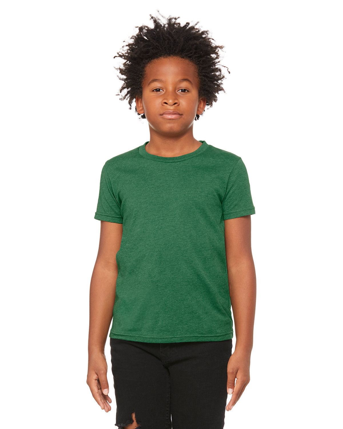 Bella + Canvas Youth Short Sleeve Basic Plain CVC Jersey T-Shirt 3001YCV - Picture 28 of 37