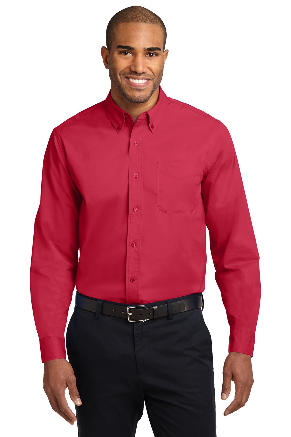 Port Authority Long Sleeve Button Down collar Easy Care Shirt S608 - Picture 35 of 51