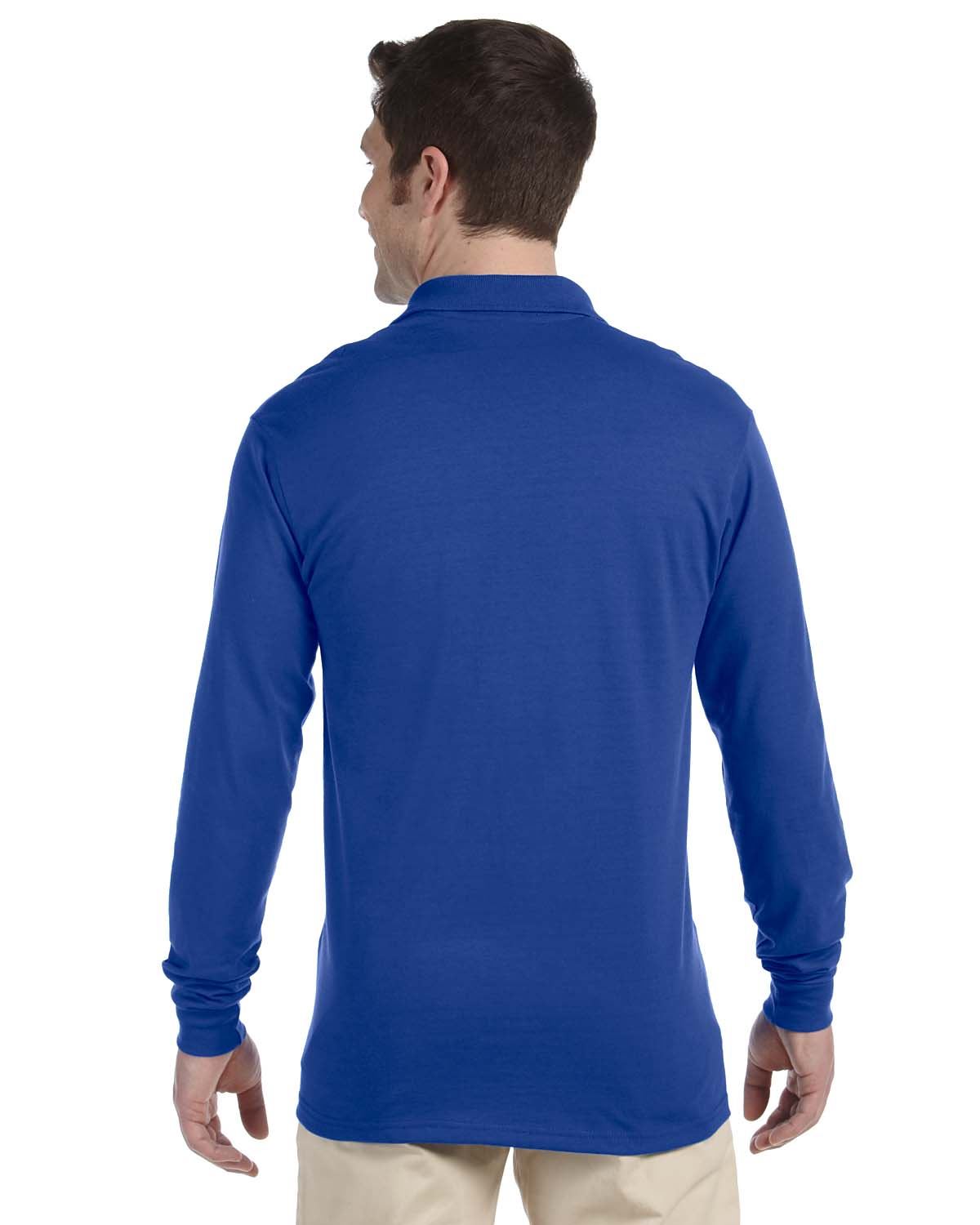 Jerzees Mens Spotshield Long Sleeve Jersey Polo Shirt 437ML - Picture 15 of 22