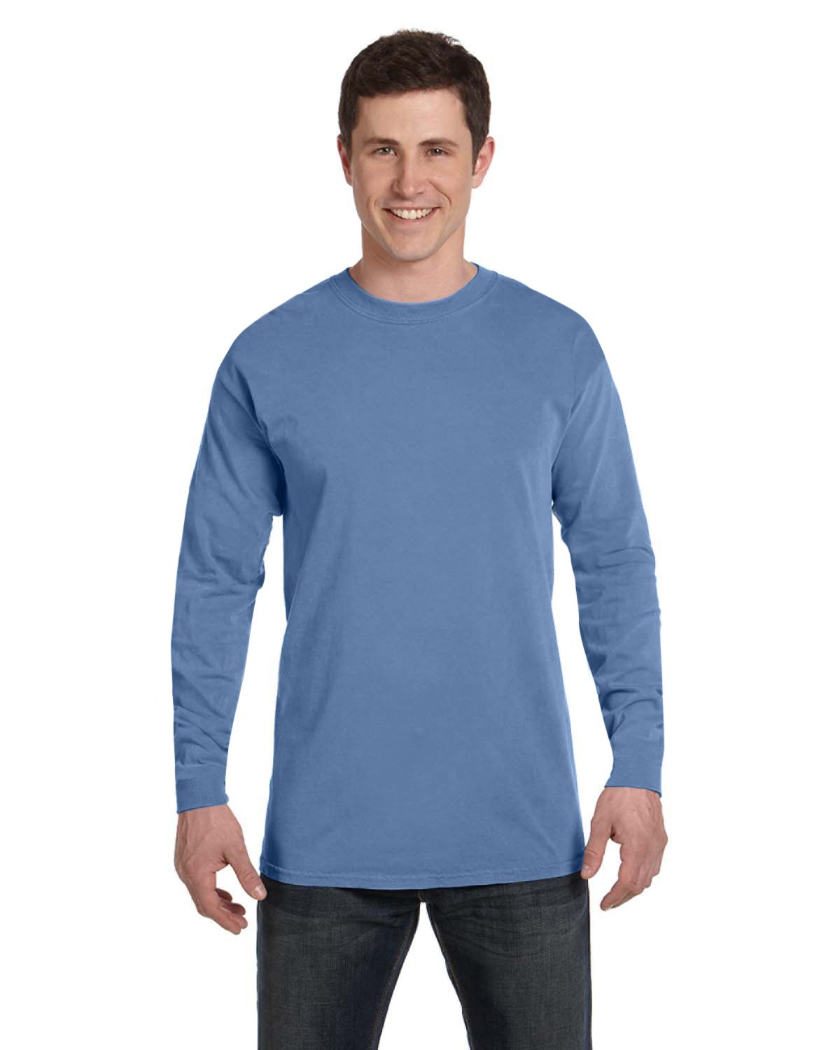 Comfort Colors Mens T-Shirt Long Sleeve Garment Dyed Preshrunk Tee C6014 - Picture 62 of 70