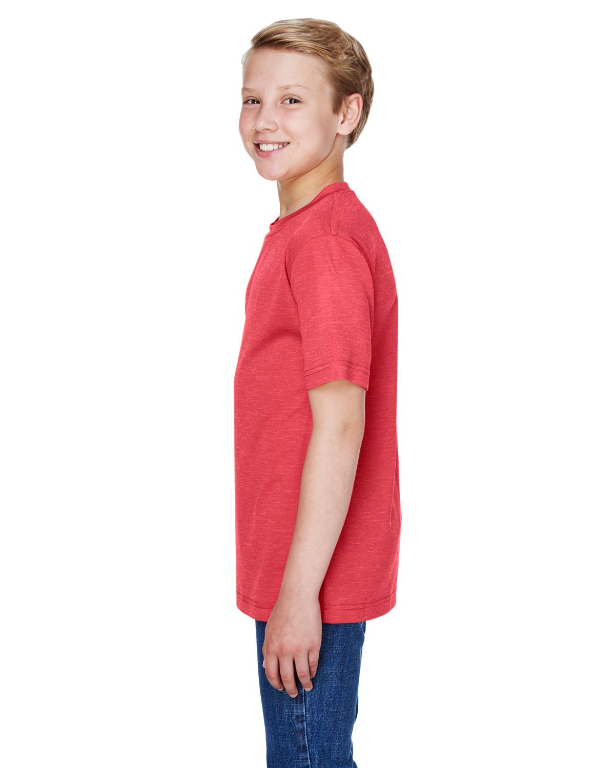 Team 365 T-Shirts Youth Sonic Heather Performance T-Shirt TT11HY - Picture 22 of 26
