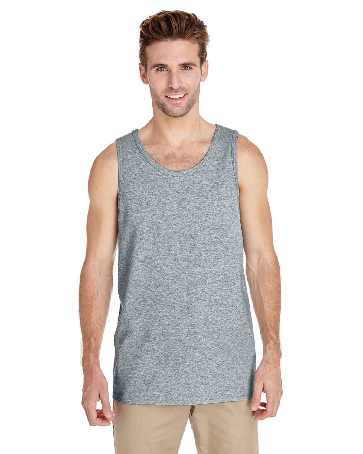 Gildan Adult Heavy Cotton 5.3 oz. Preshrunk Jersey Knit Tank Top G520 XS-3XL - Picture 39 of 47