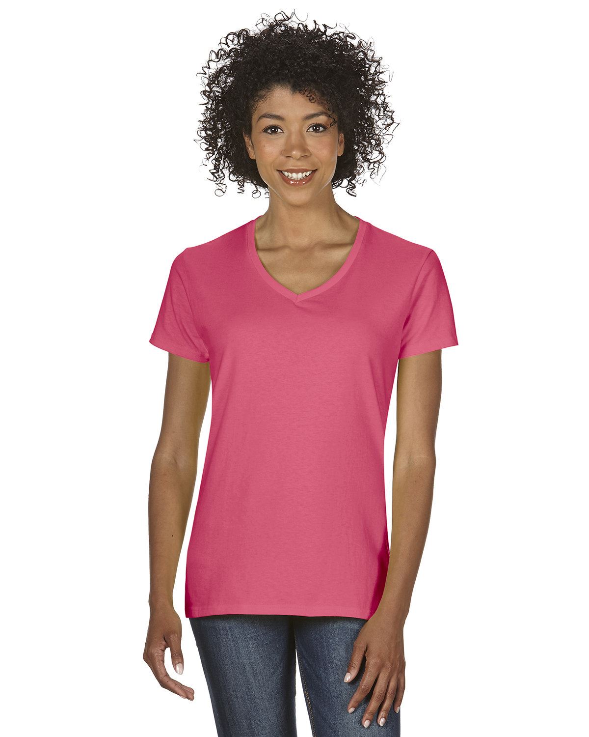 NEW Gildan Women's Heavy Cotton Short Sleeves Ladies V-Neck T-Shirt M-G500VL - Picture 7 of 27