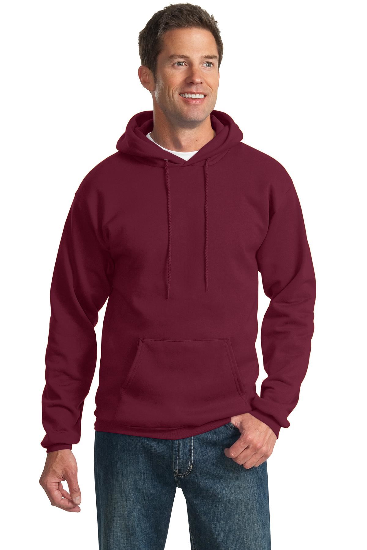 Port & Company 9oz Mens Pullover Hooded Sweatshirt Front Pockets PC90H - Picture 8 of 41