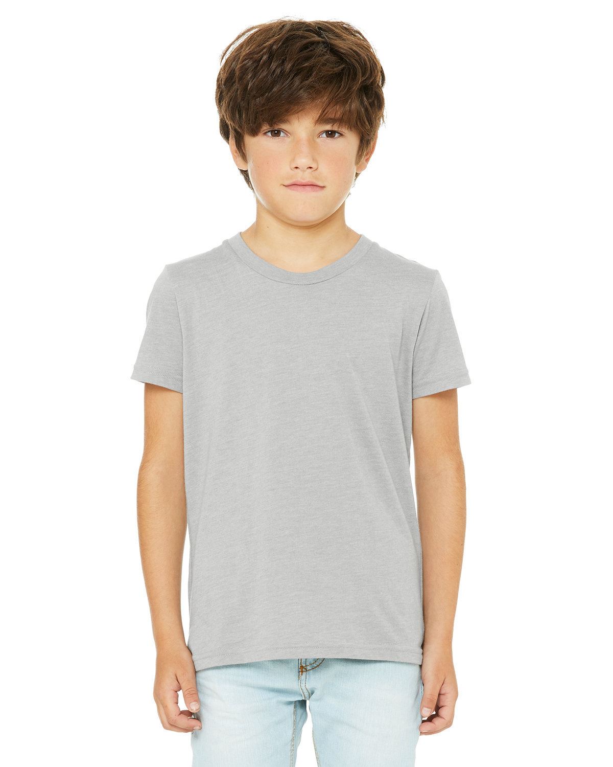 Bella + Canvas Youth Short Sleeve Basic Plain CVC Jersey T-Shirt 3001YCV - Picture 21 of 37