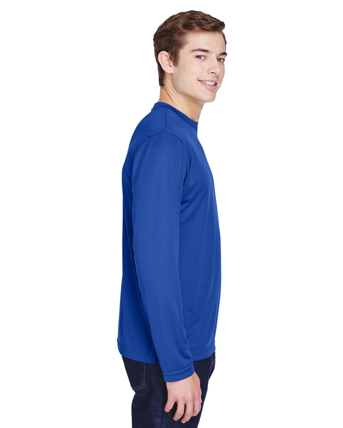 Team 365 Mens Long Sleeve T-Shirt Dri-Fit Performance Workout UV Protect TT11L - Picture 38 of 41