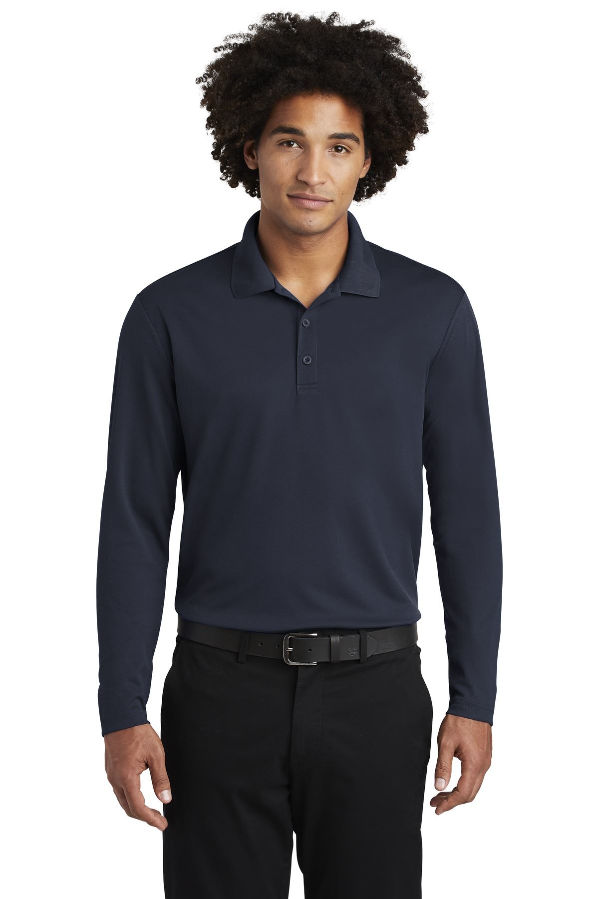 Sport-Tek Mens Long Sleeves Dry Fit  Performance Golf Polo T-Shirt ST640LS - Picture 12 of 19