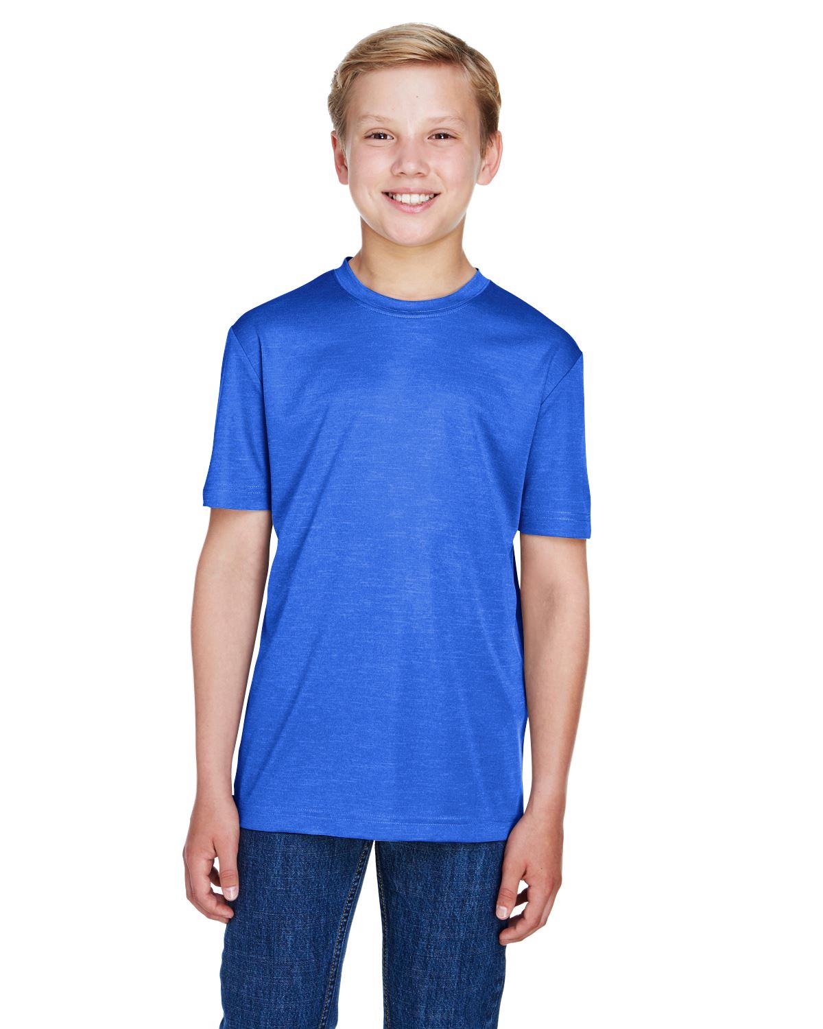 Team 365 T-Shirts Youth Sonic Heather Performance T-Shirt TT11HY - Picture 24 of 26